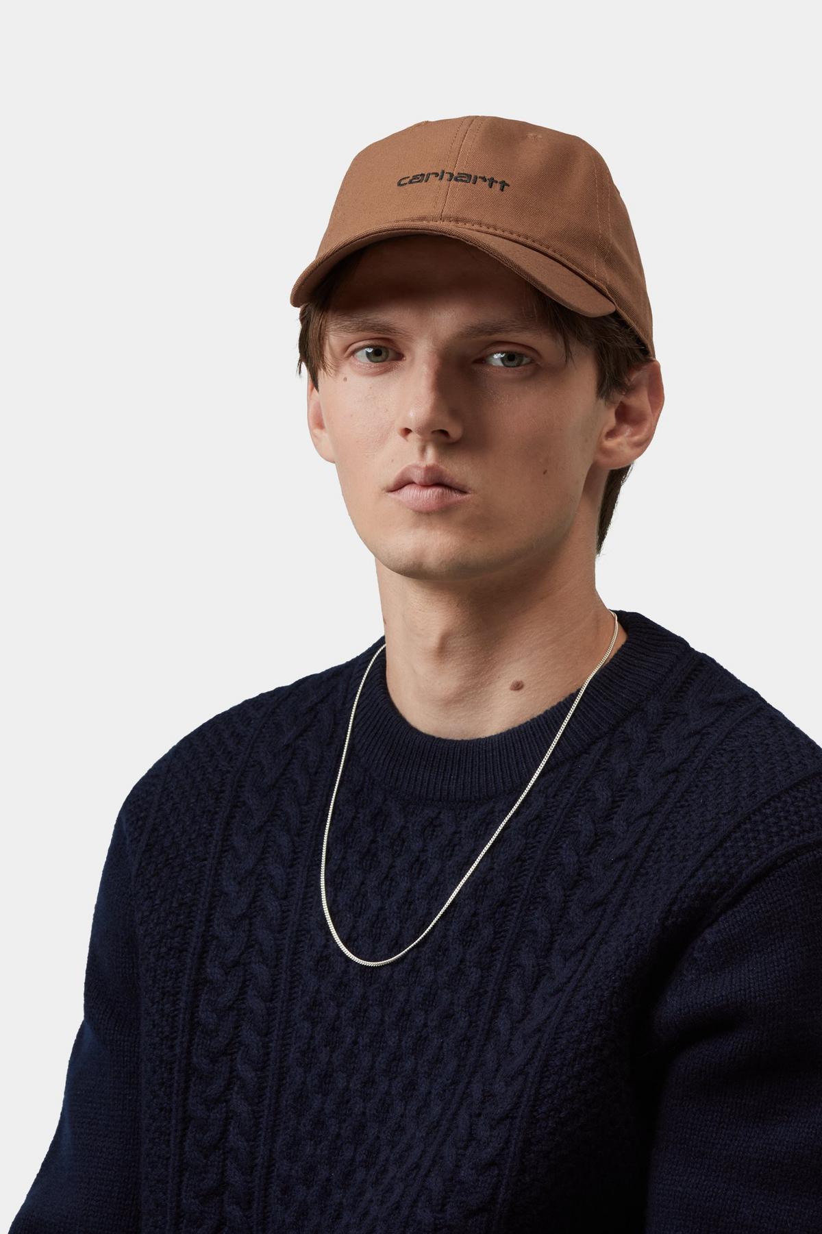 Canvas Script Cap - WIP H Brown / Black