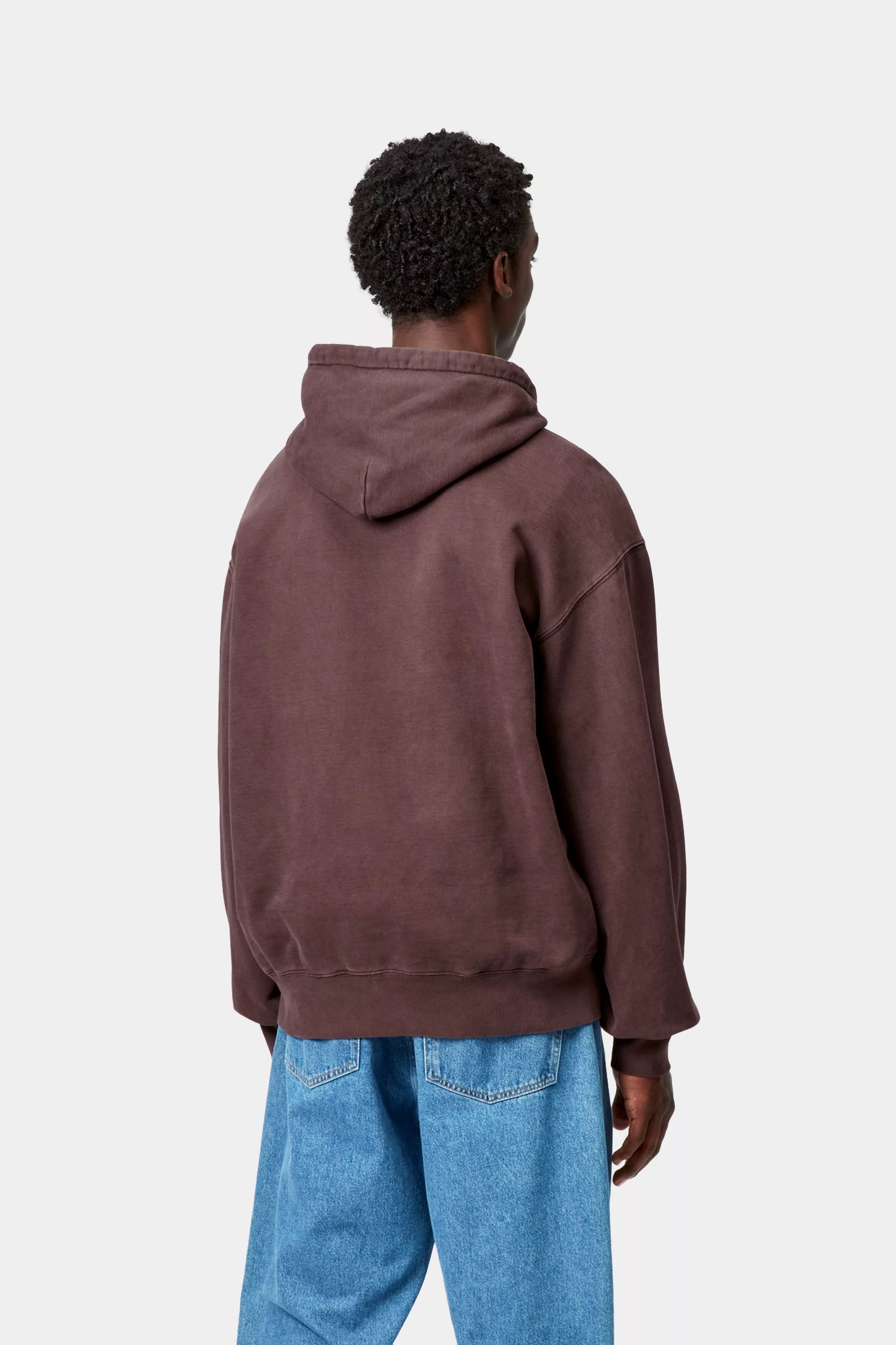 HOODED VISTA SWEAT - Palisander (garment dyed)