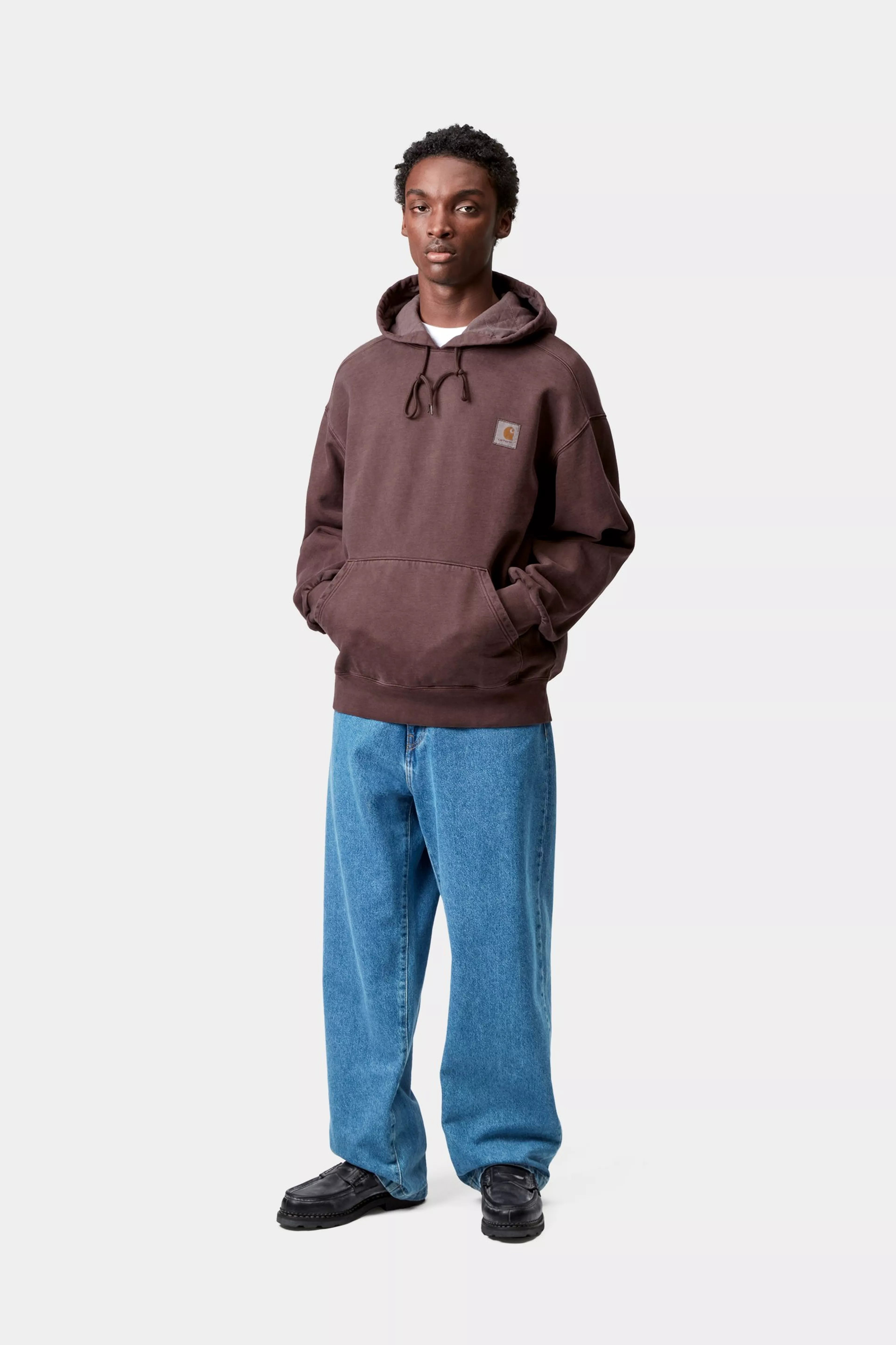 HOODED VISTA SWEAT - Palisander (garment dyed)