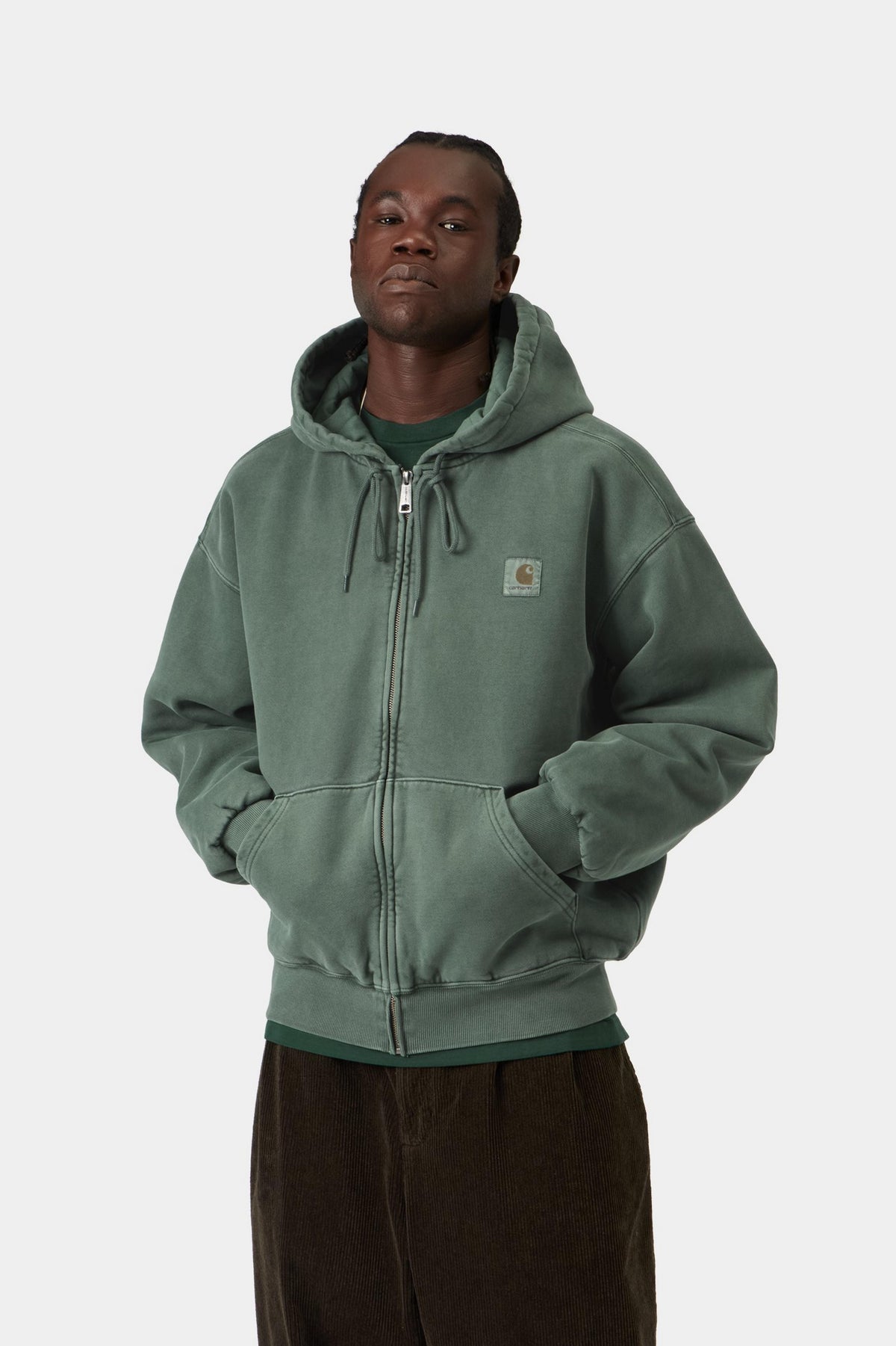Hooded Vista Jacket - Dark Scarab garment dyed