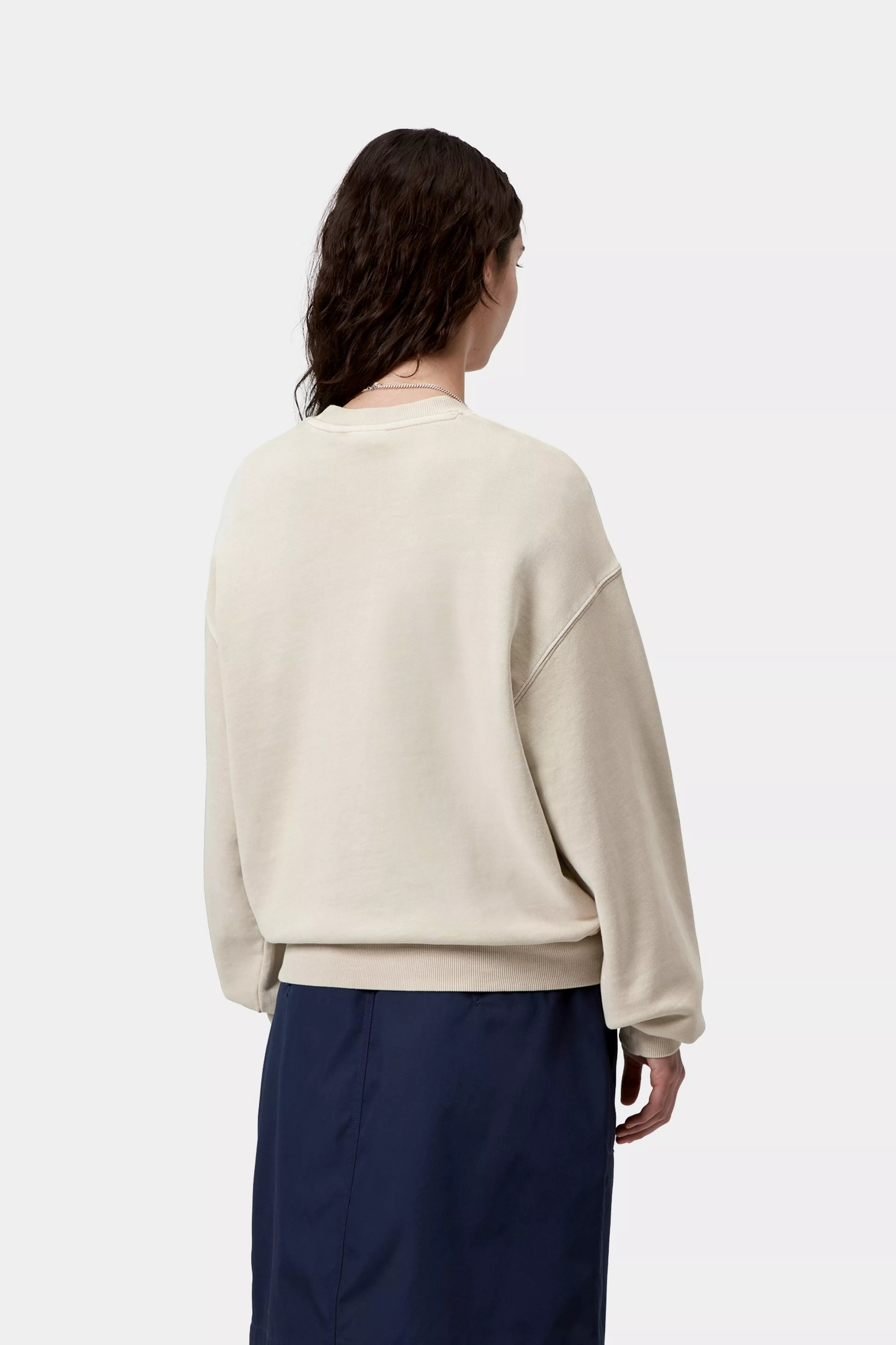 W' Nelson Sweat - Stone (garment dyed)