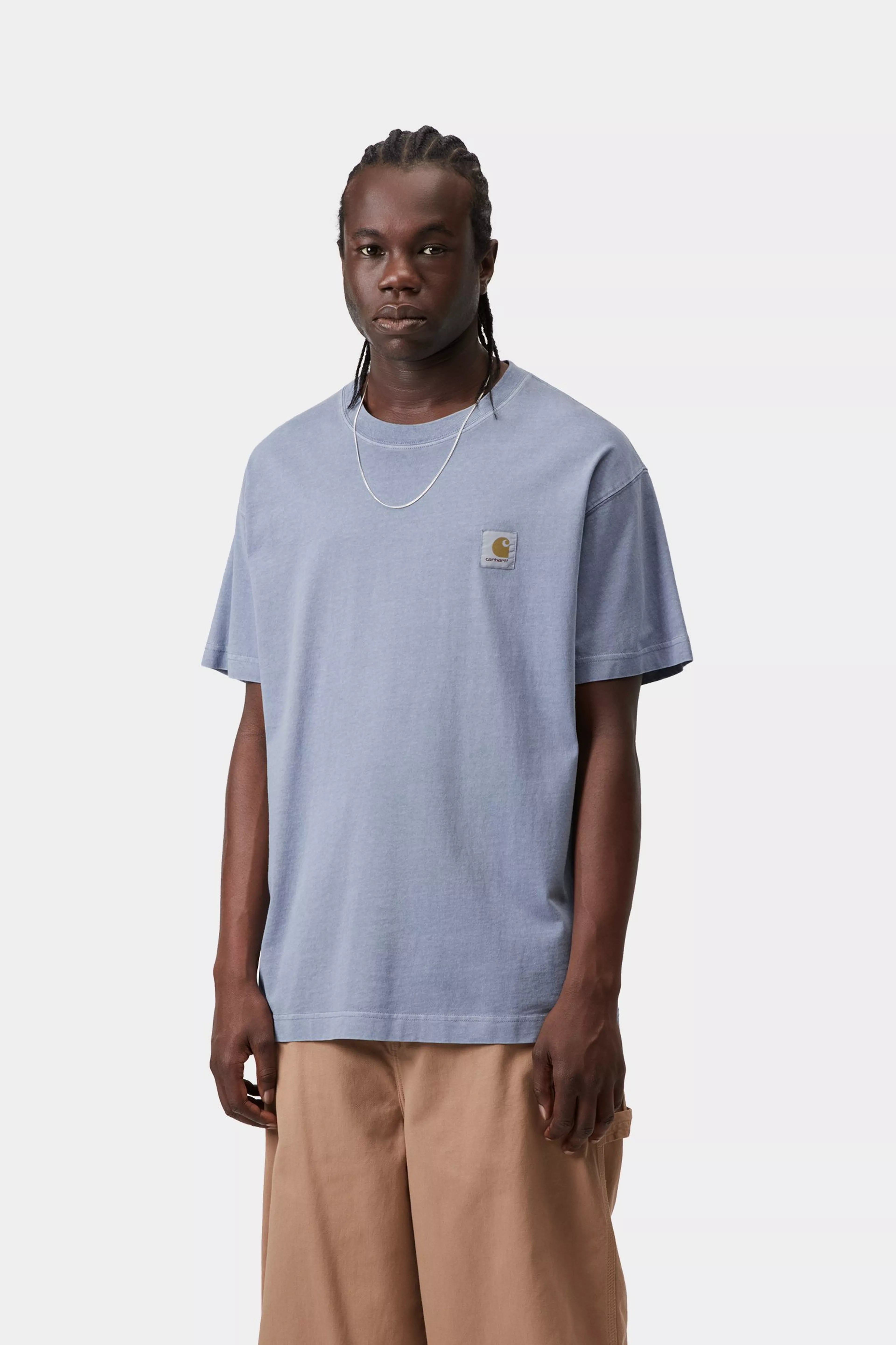 S/S Nelson T-Shirt - Gentle Blue (garment dyed)