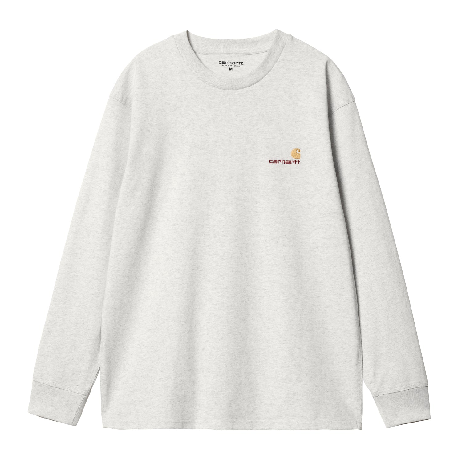 L/S American Script T-Shirt - Ash Heather