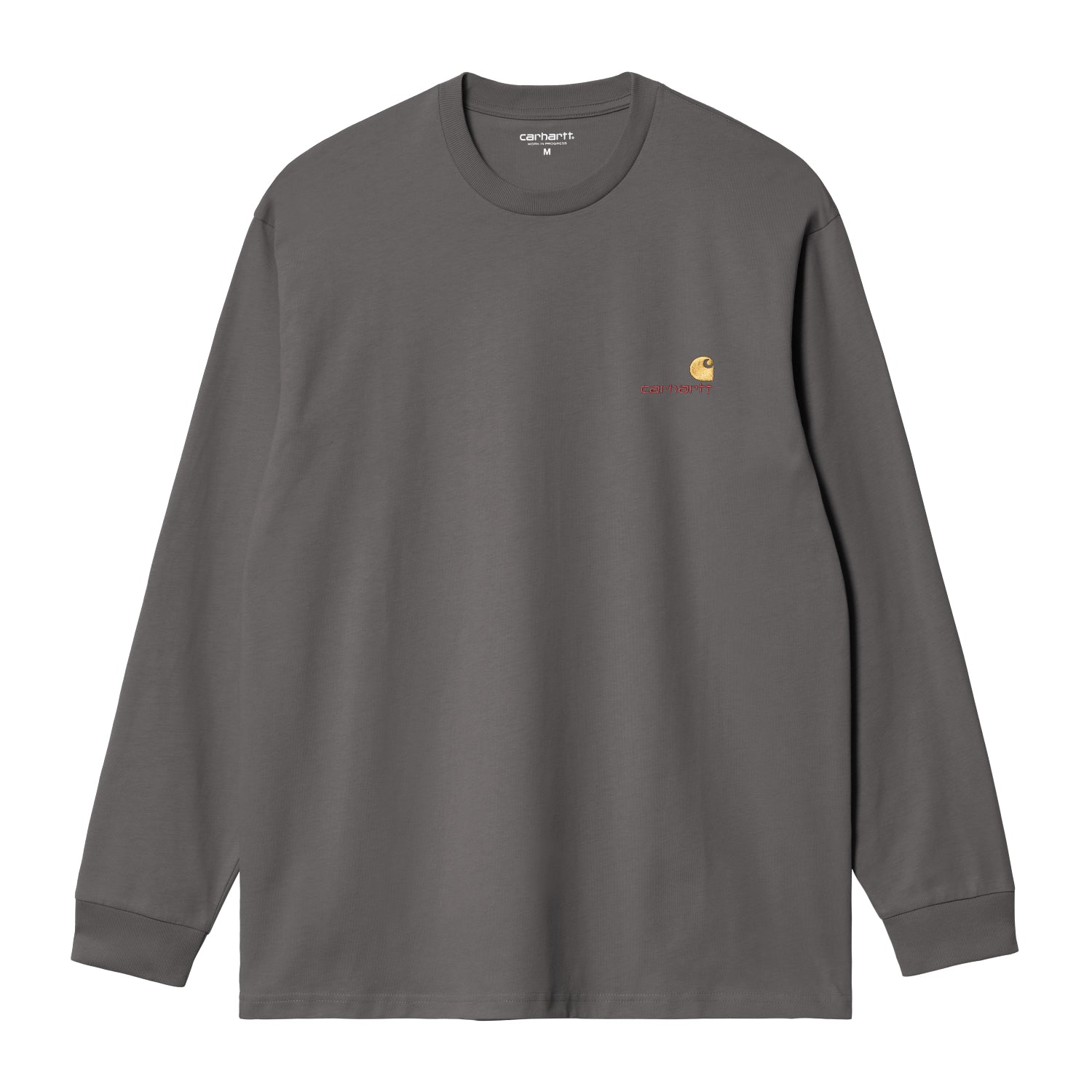L/S American Script T-Shirt - Graphite