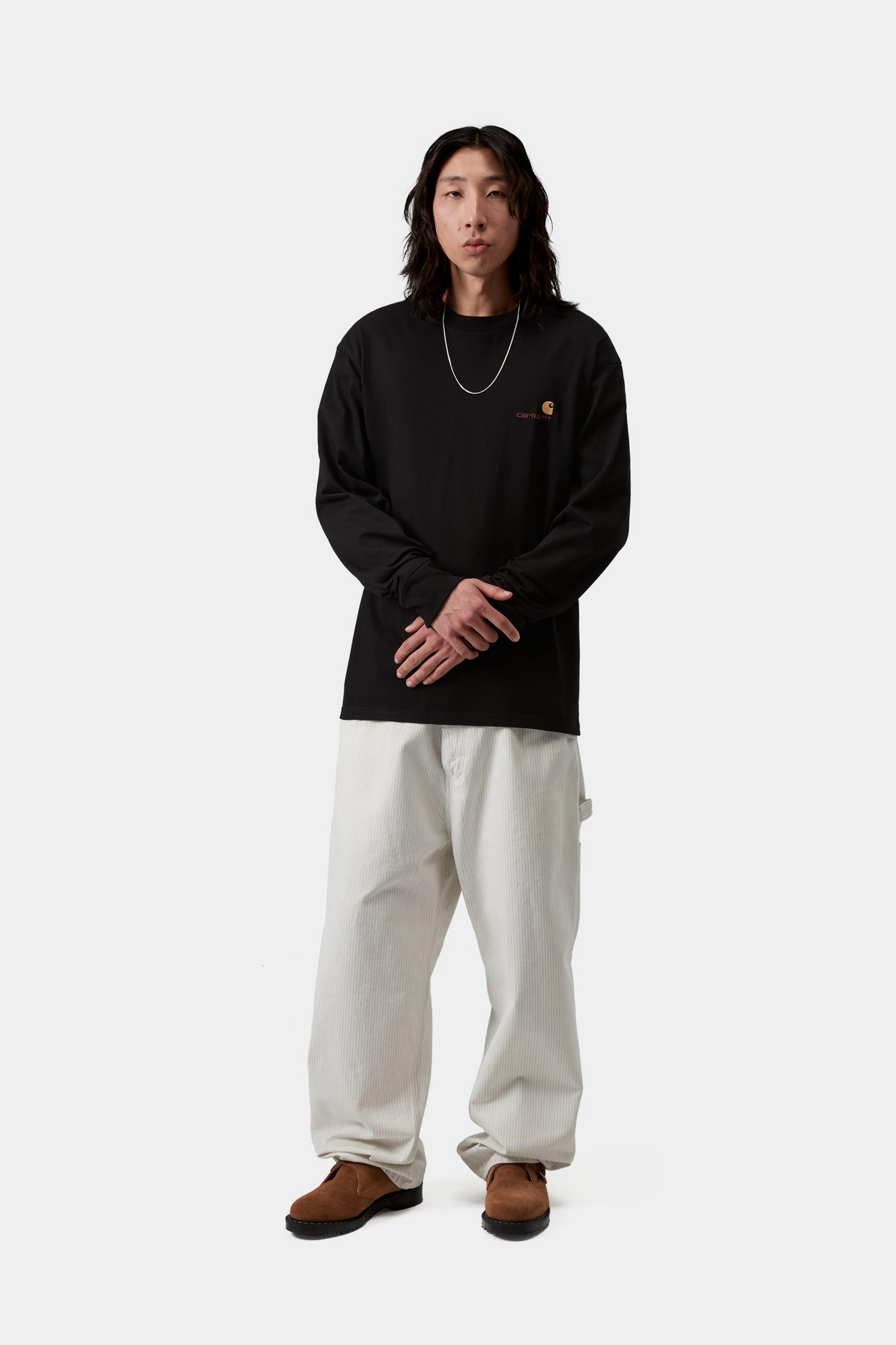 L/S American Script T-Shirt - Black