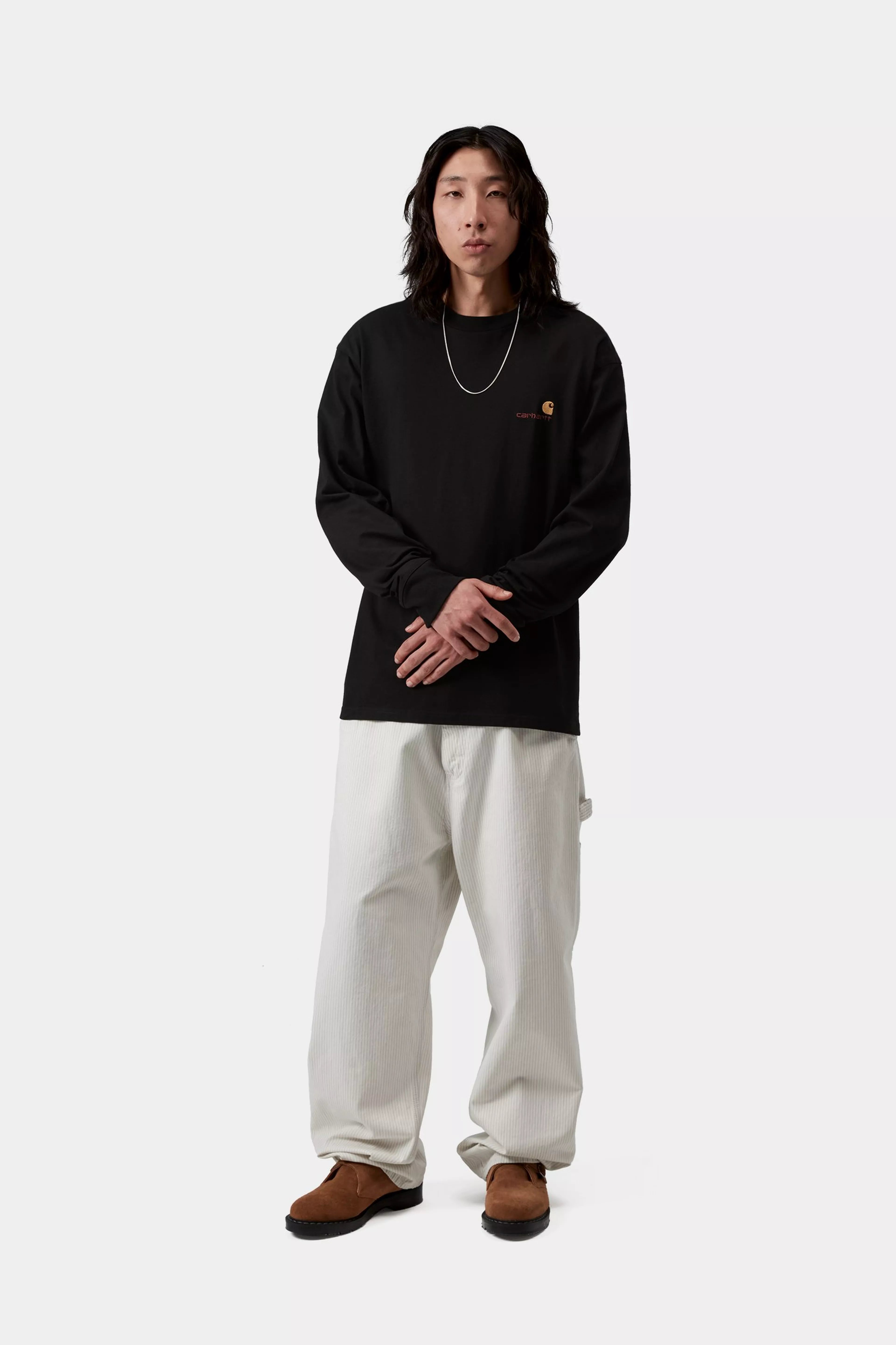 L/S American Script T-Shirt - Black