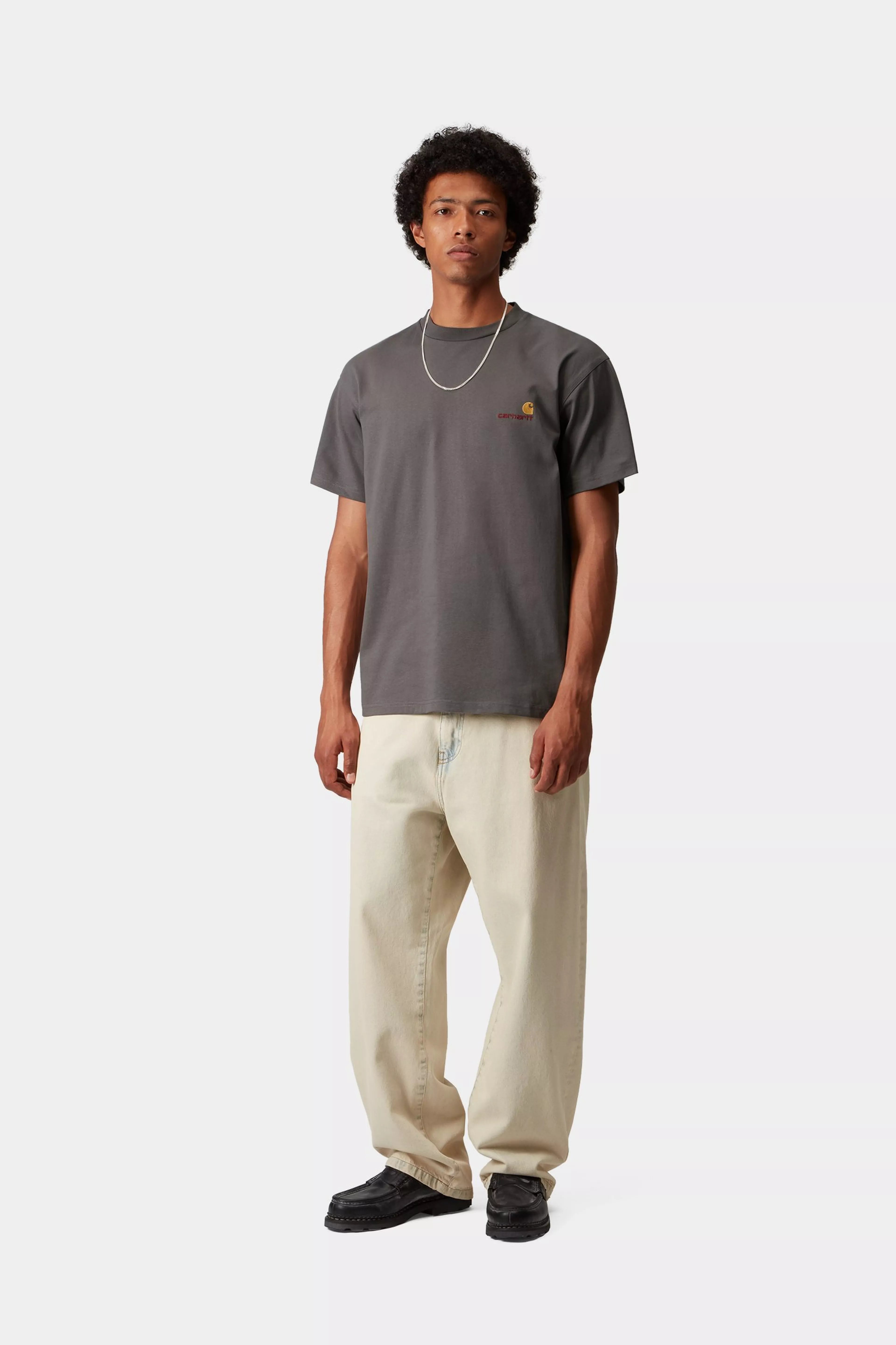 S/S AMERICAN SCRIPT T-SHIRT - Porphyry