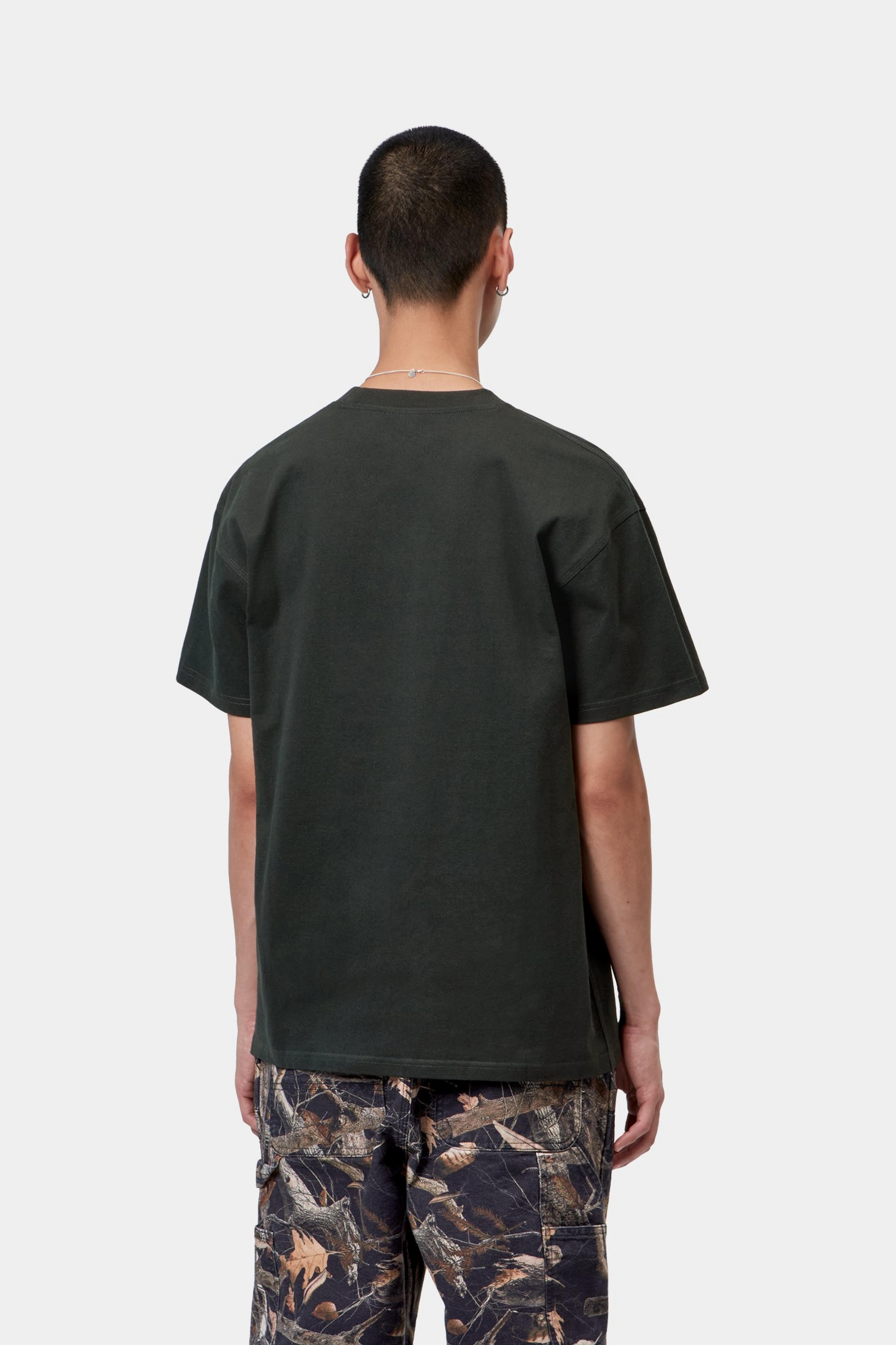 S/S American Script T-Shirt - Raven