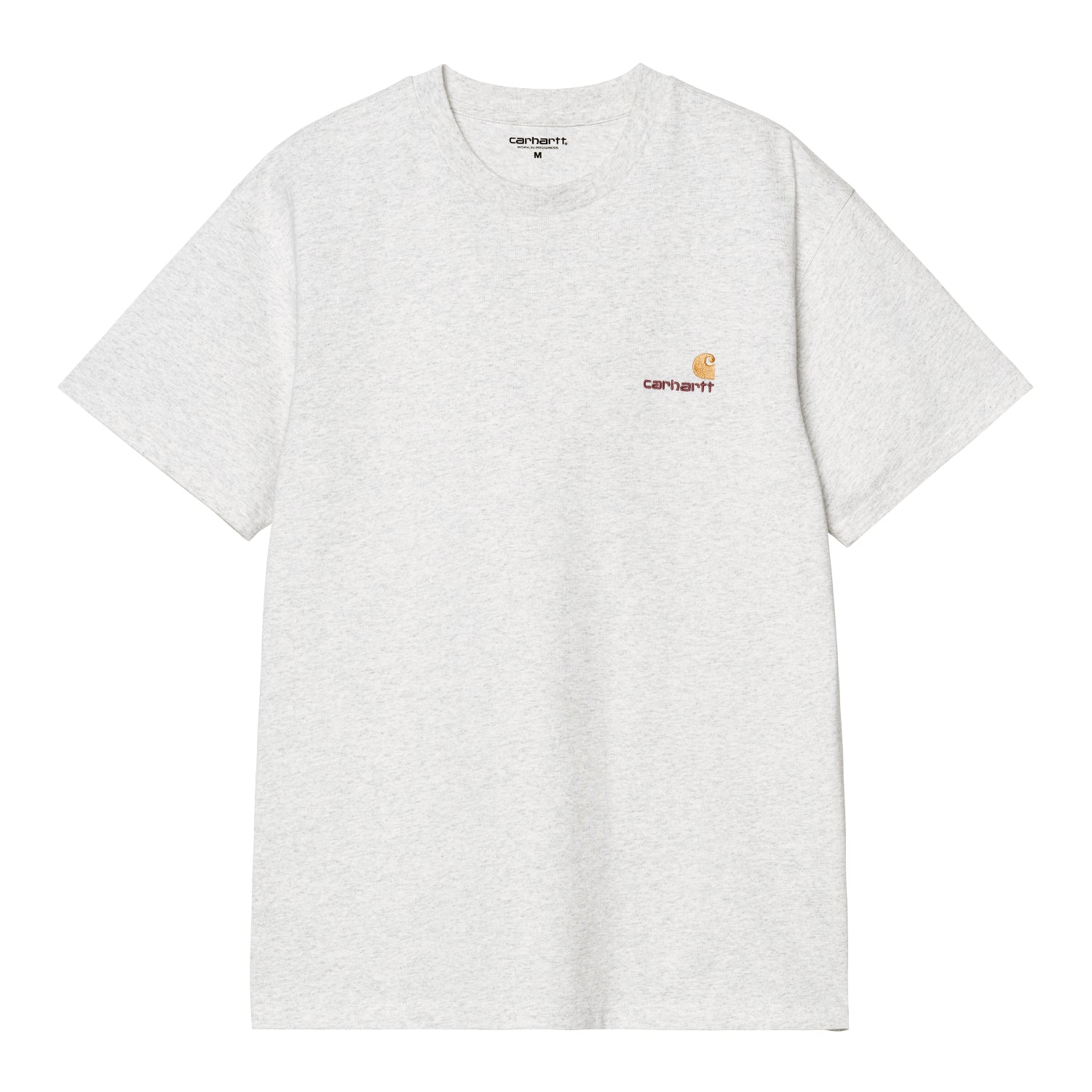 S/S American Script T-Shirt - Ash Heather