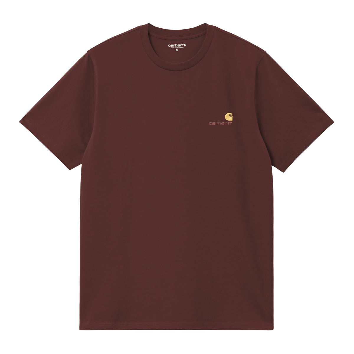 S/S American Script T-Shirt - Amarone