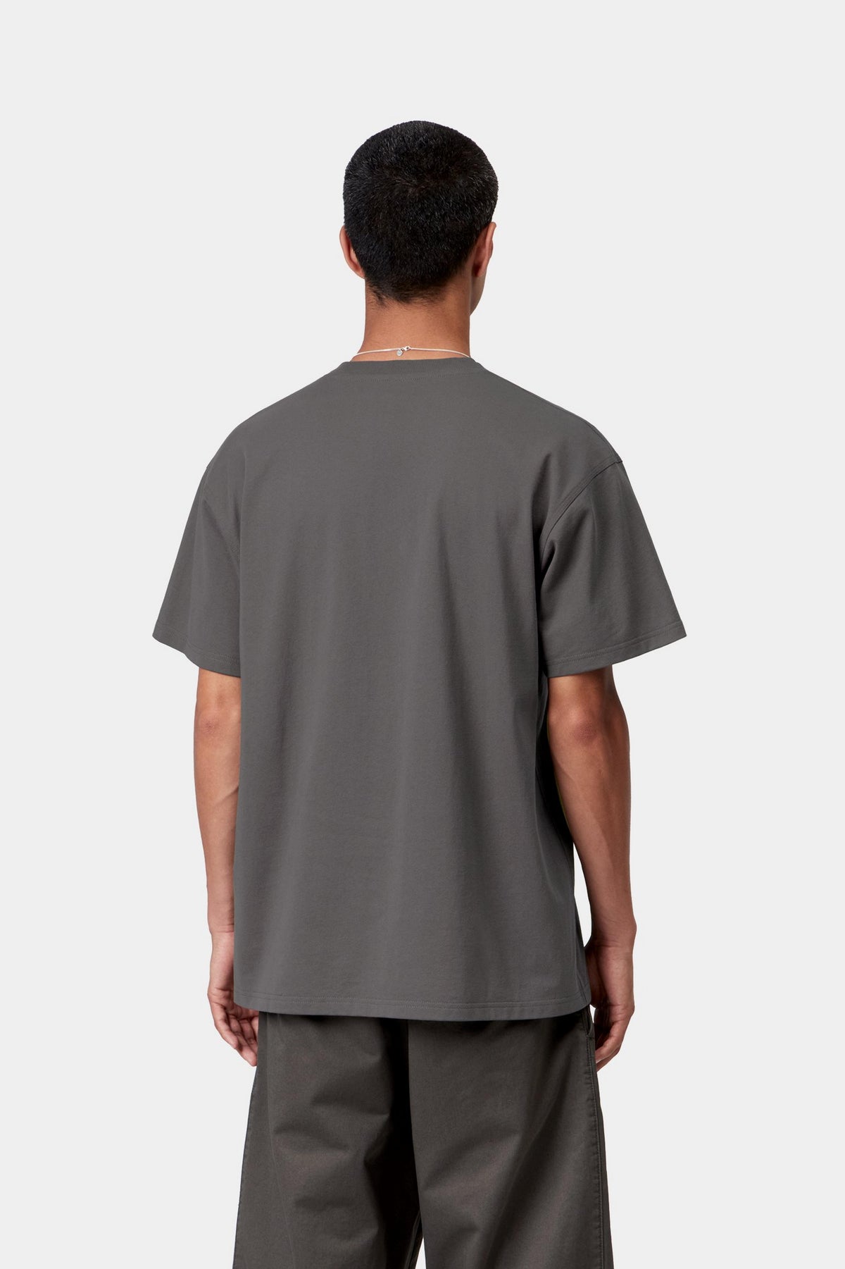 S/S American Script T-Shirt - Graphite