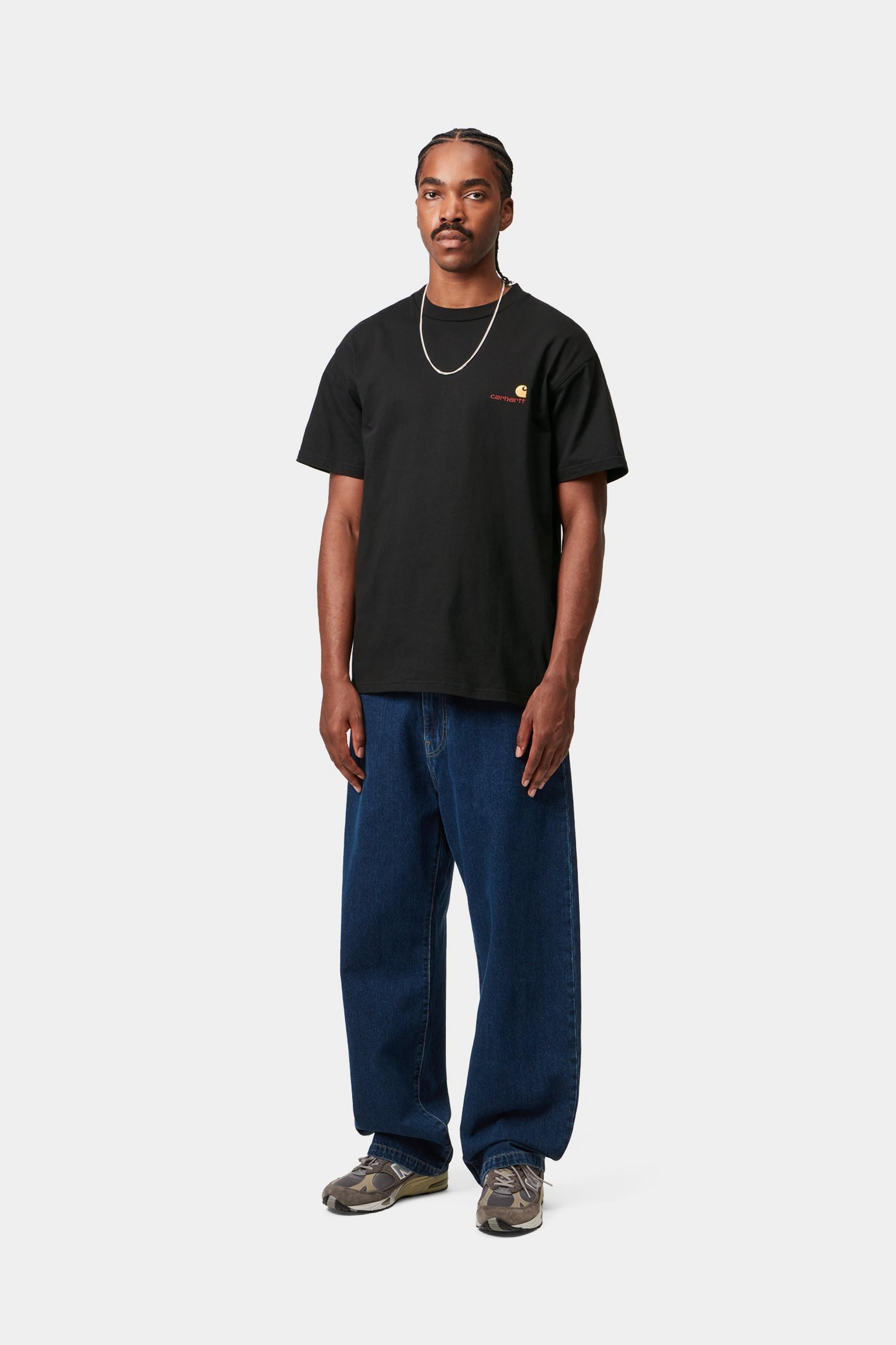 S/S American Script T-Shirt - Black