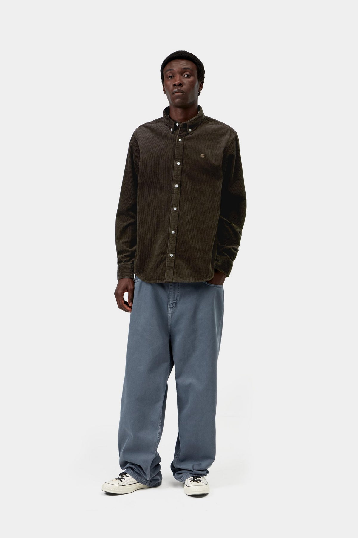 L/S Madison Cord Shirt - Tobacco