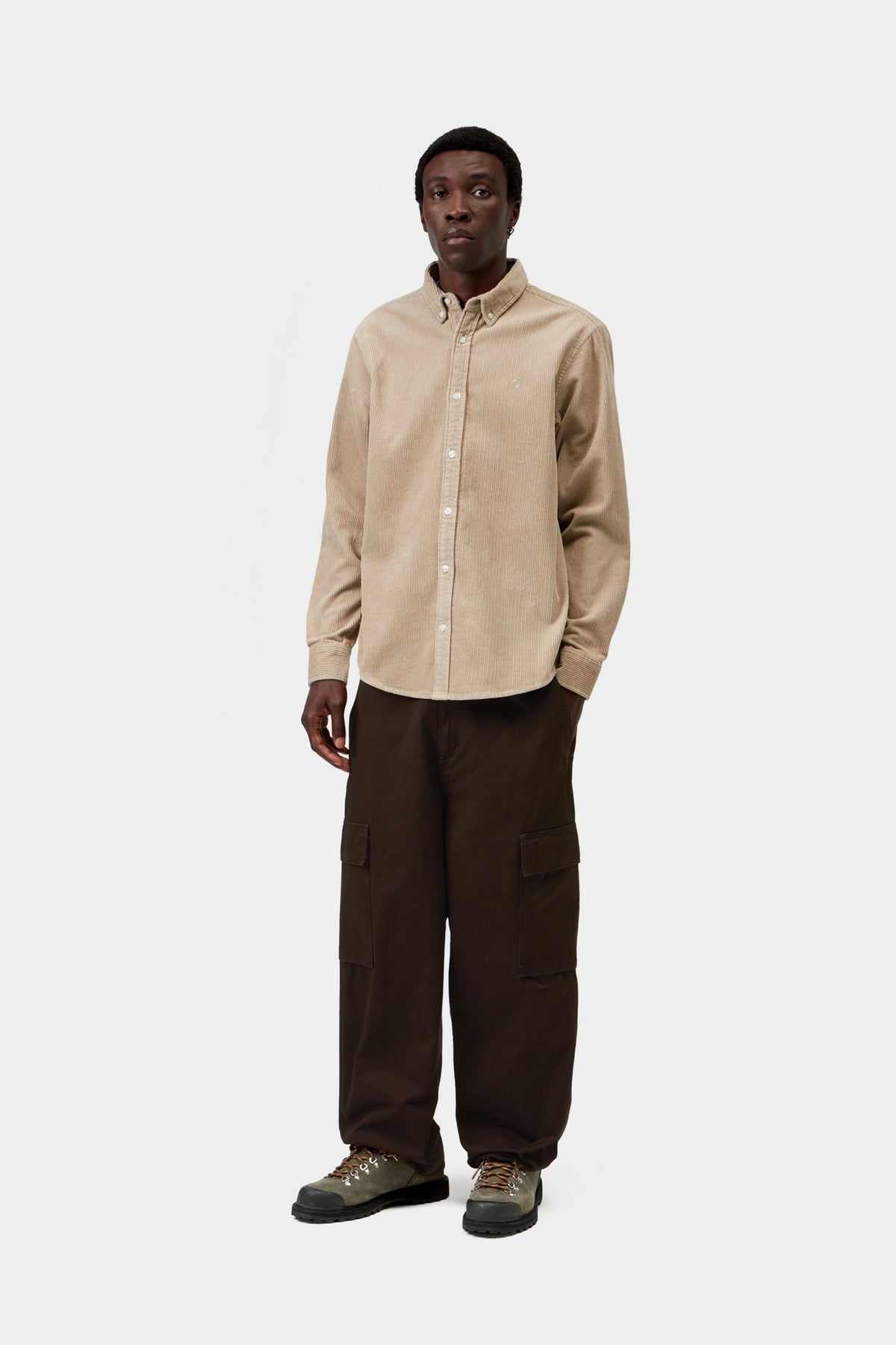 L/S Madison Cord Shirt - Wall