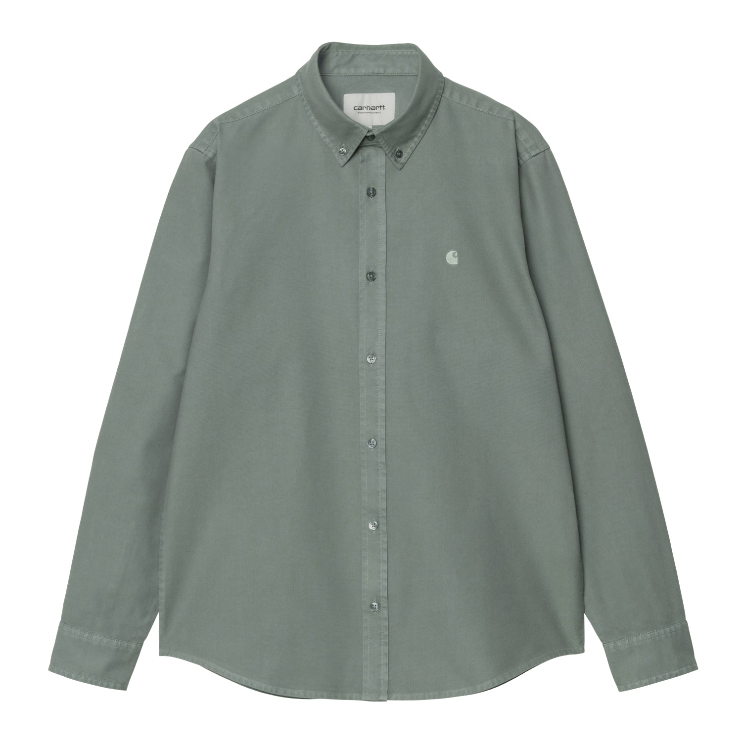 L/S Bolton Shirt - Green (garment dyed)