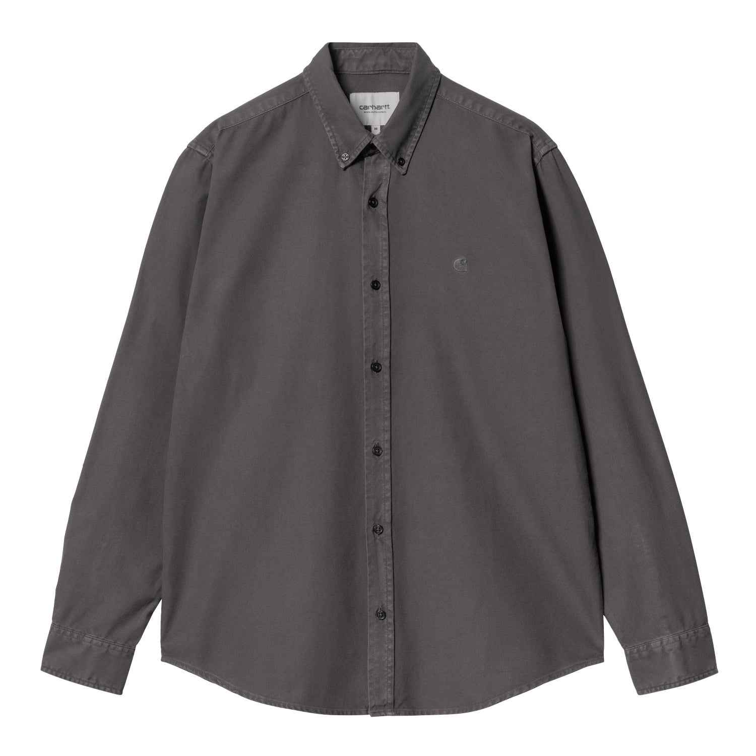 L/S Bolton Shirt - Graphite (garment dyed)