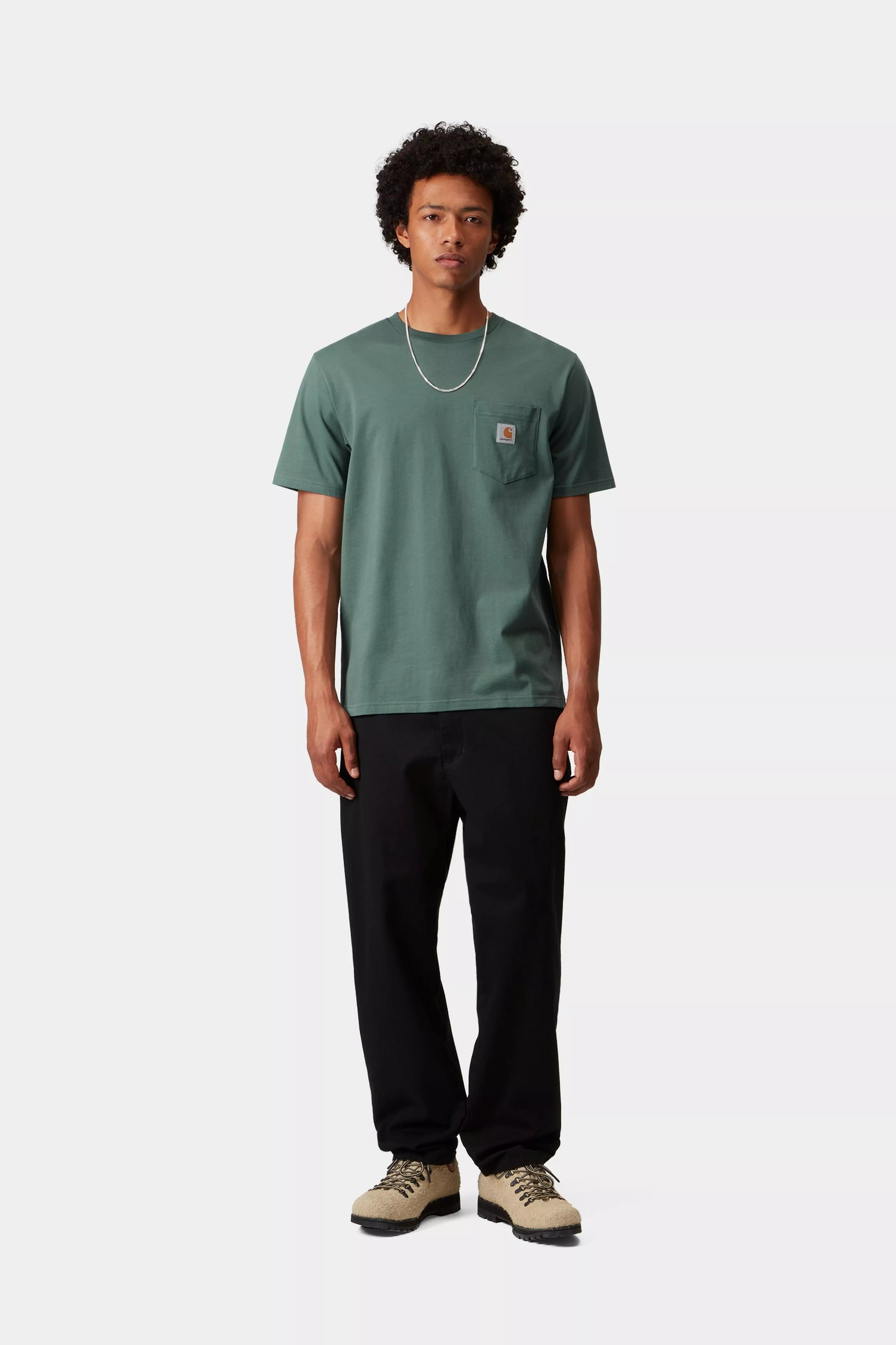 S/S POCKET T-SHIRT - Silver Pine