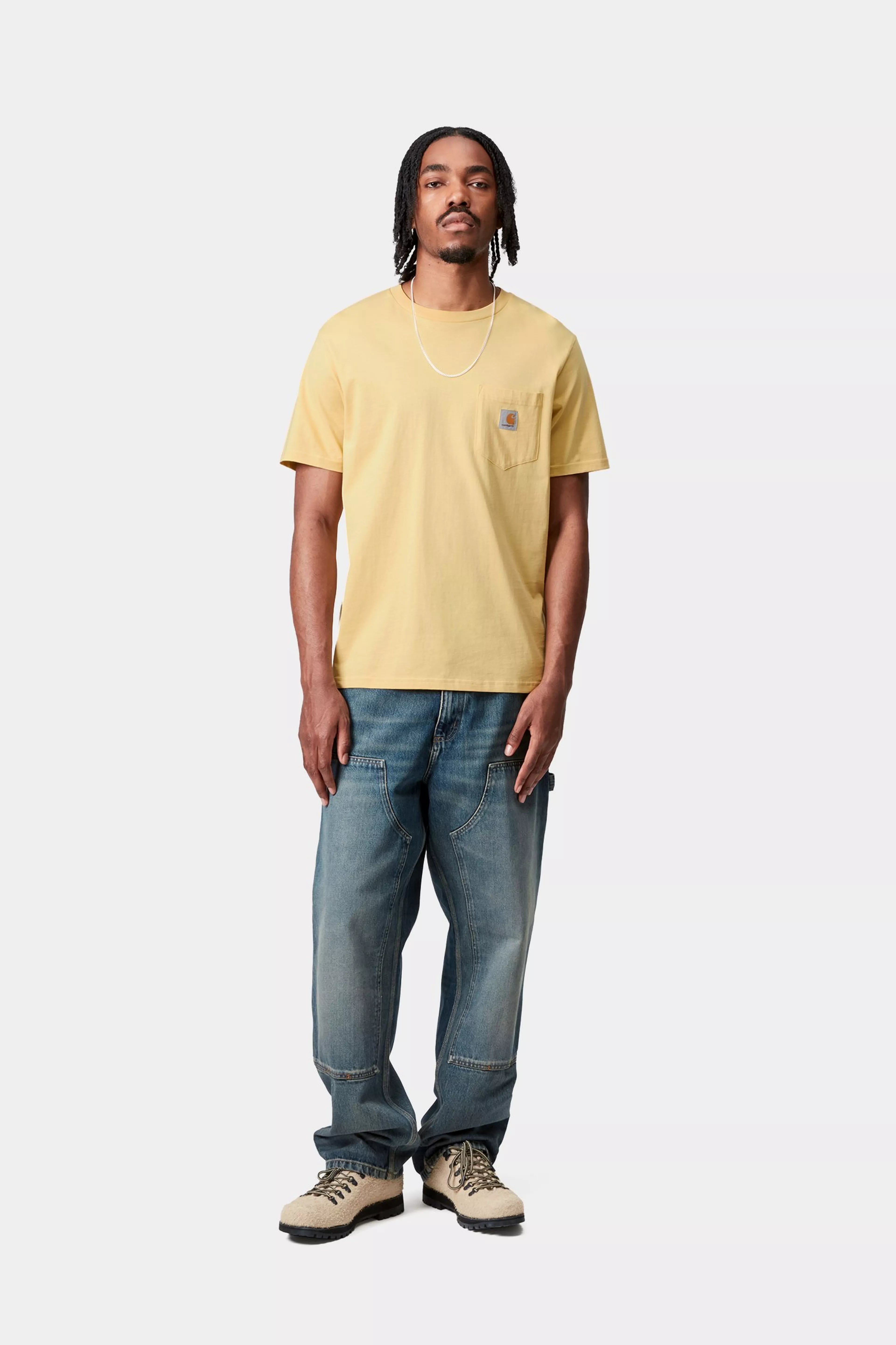S/S POCKET T-SHIRT - Air Yellow
