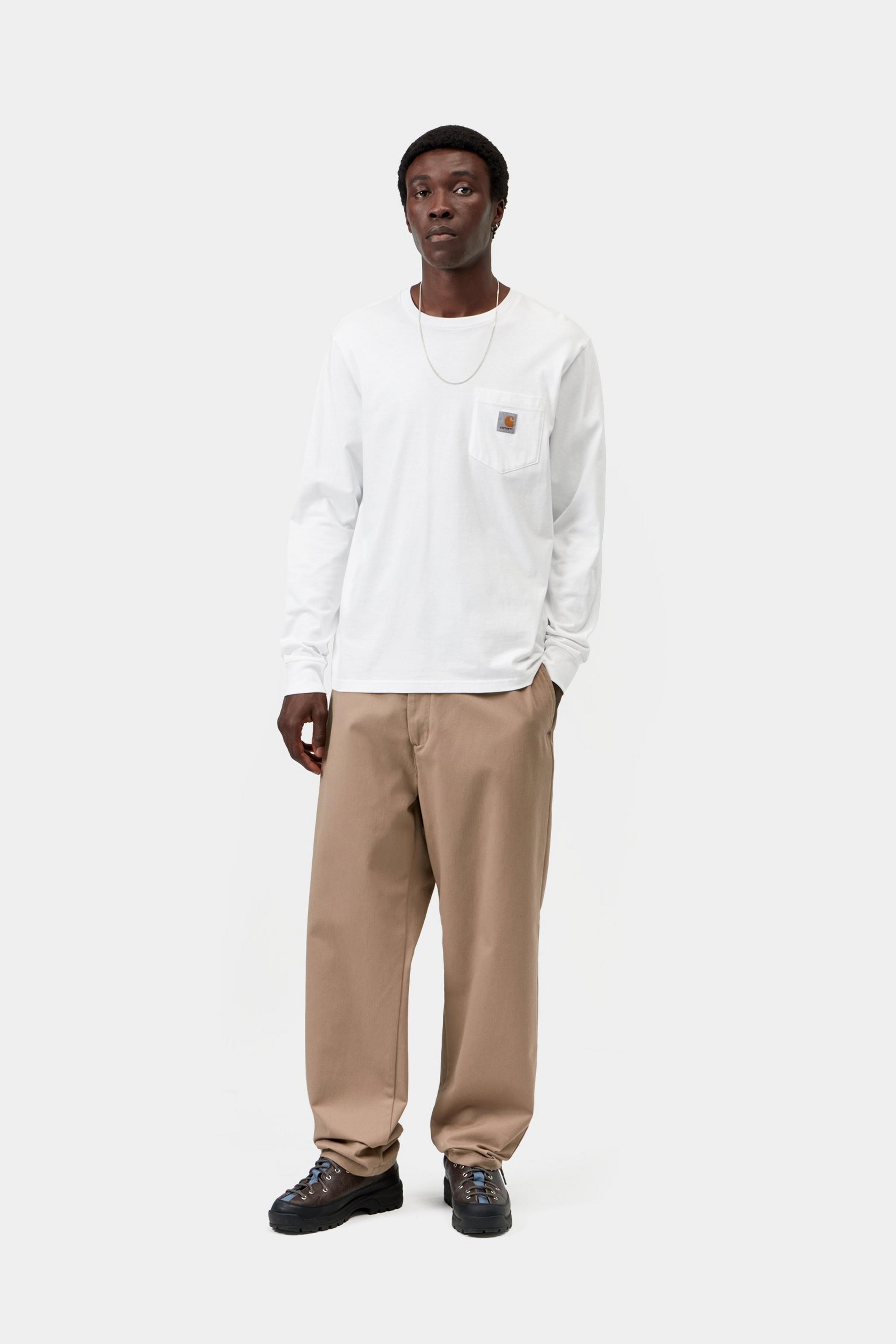 L/S Pocket T-Shirt - White