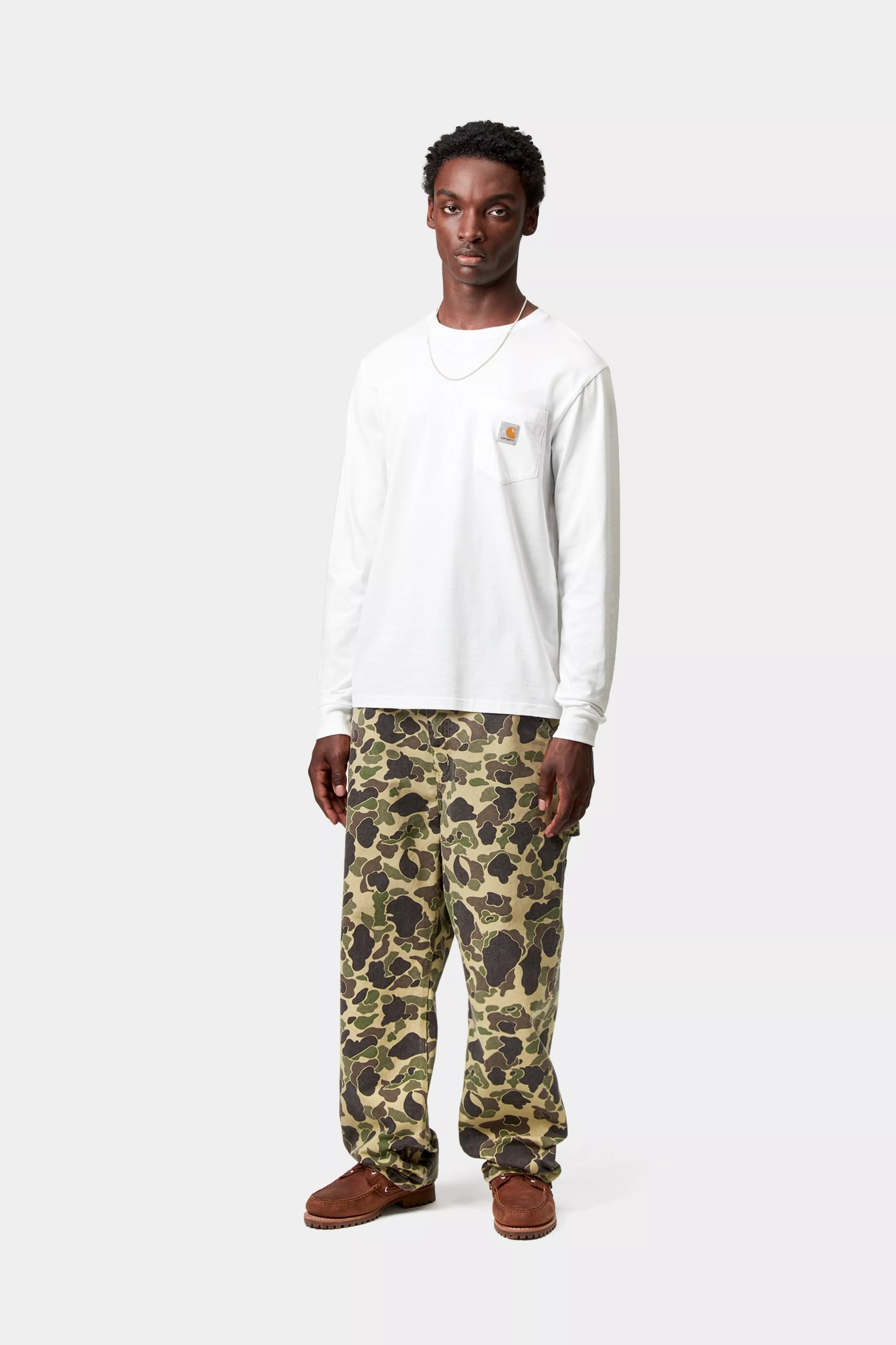 L/S POCKET T-SHIRT - White