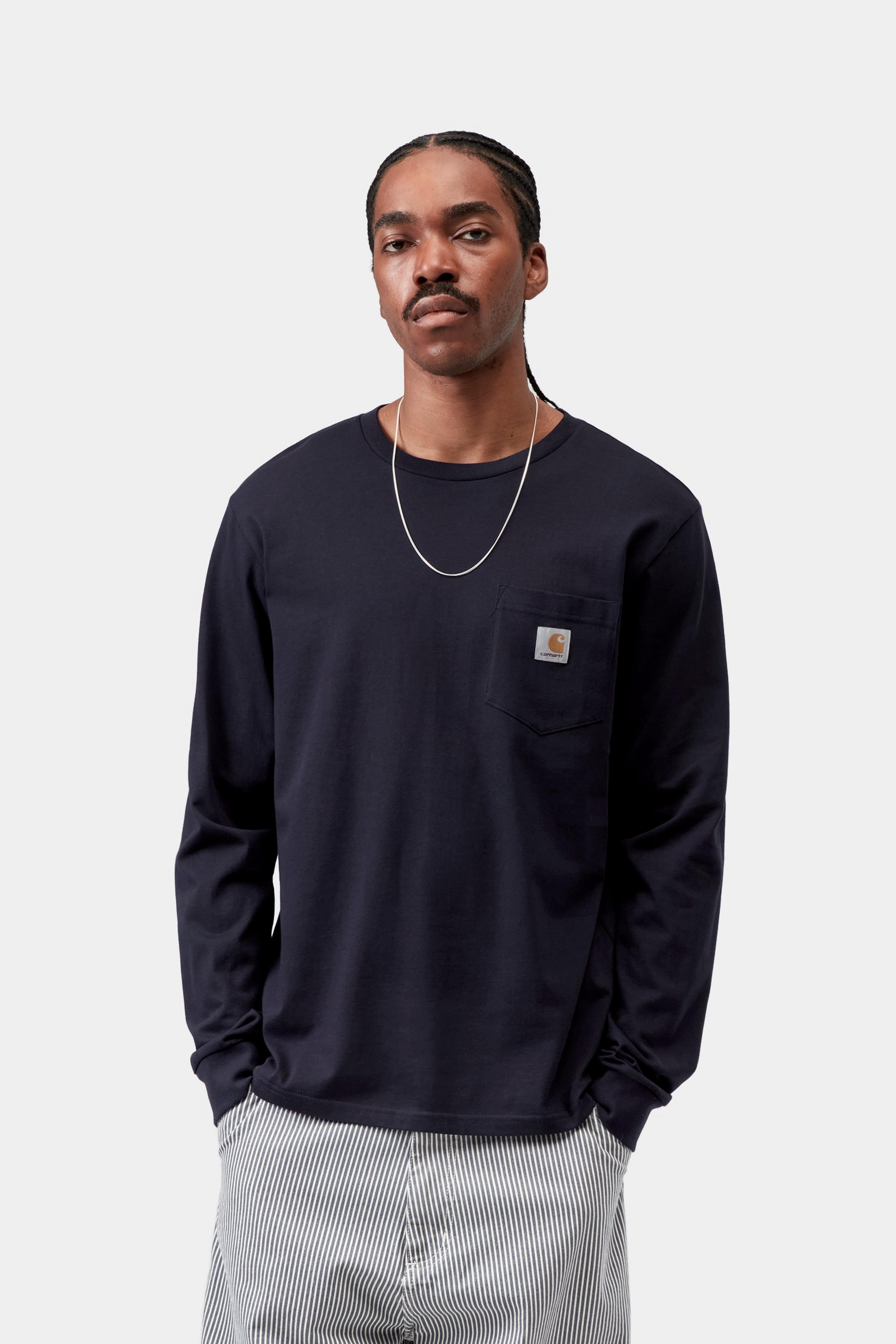 L/S Pocket T-Shirt - Dark Navy
