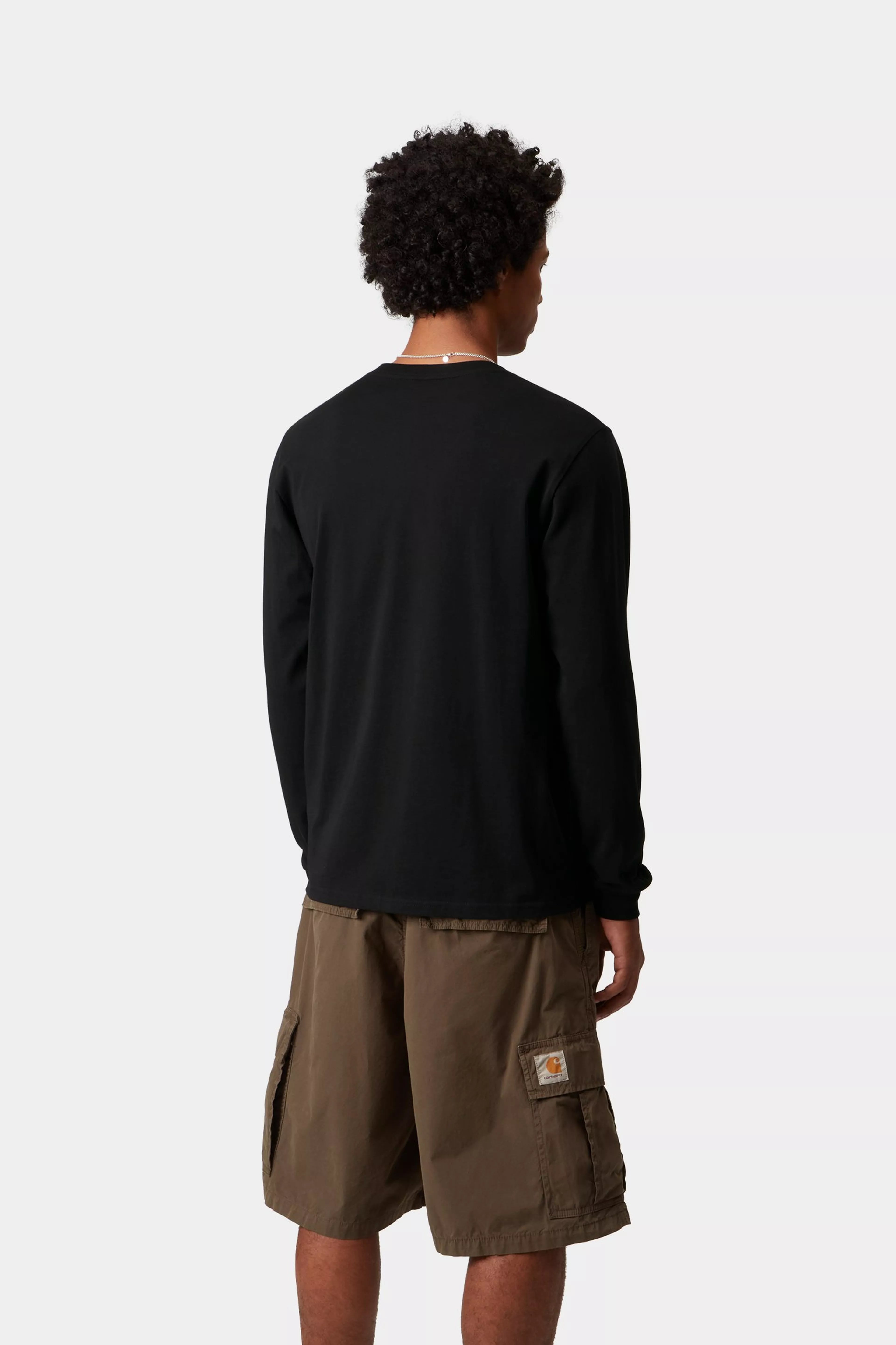 L/S POCKET T-SHIRT - Black