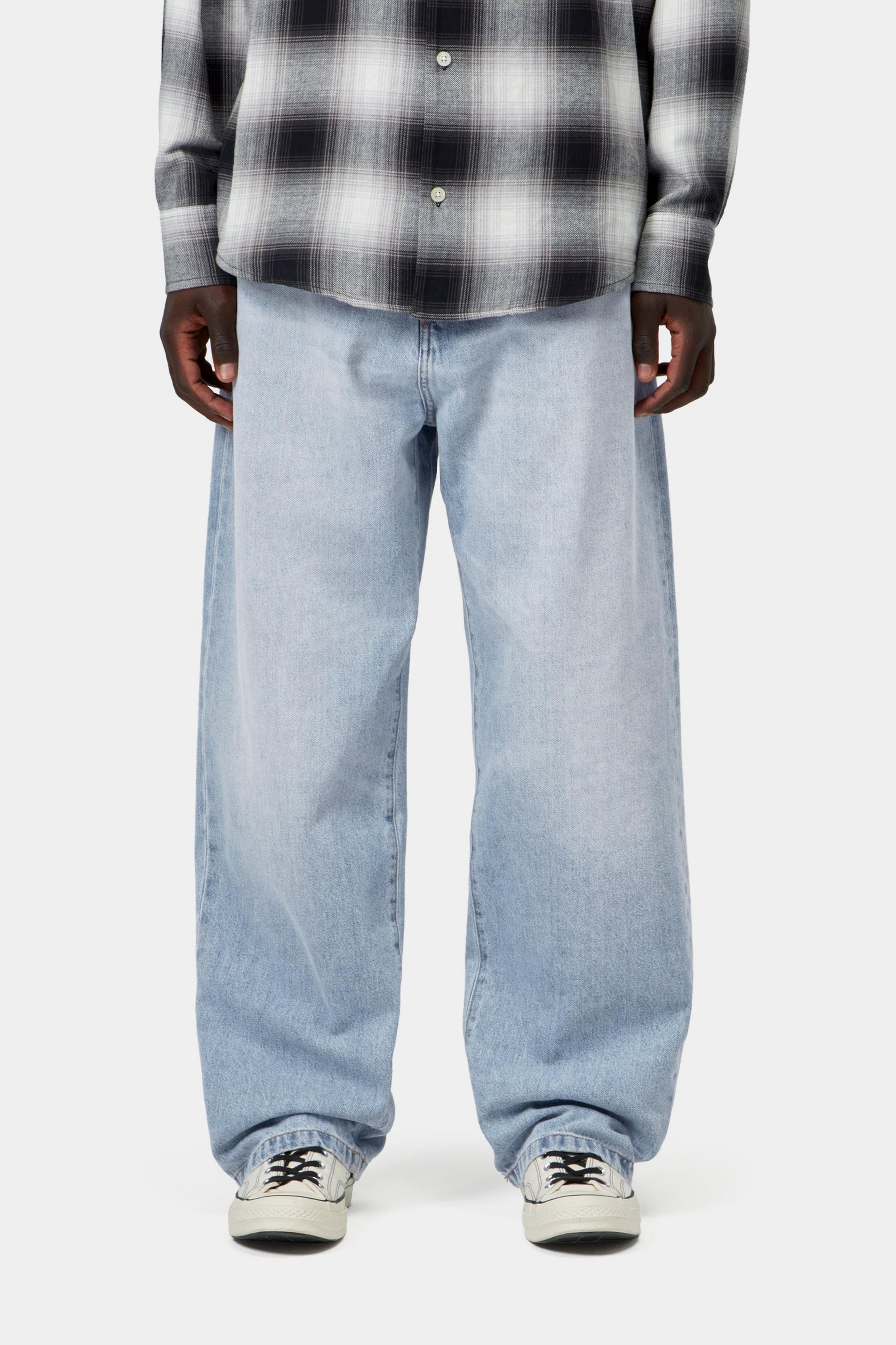 Landon Pant - Blue, Heavy worn bleached
