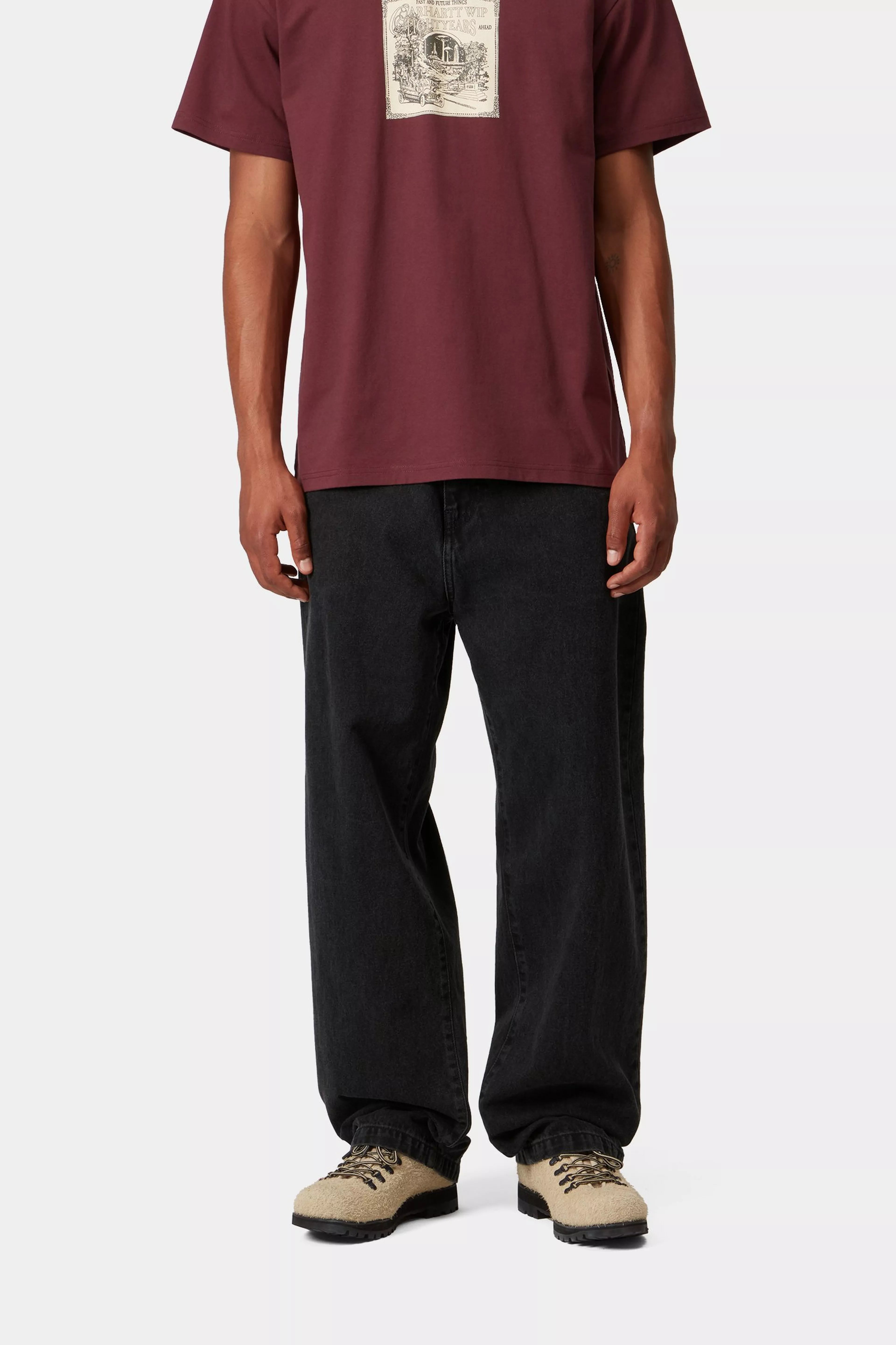 LANDON PANT - Black (stone washed)