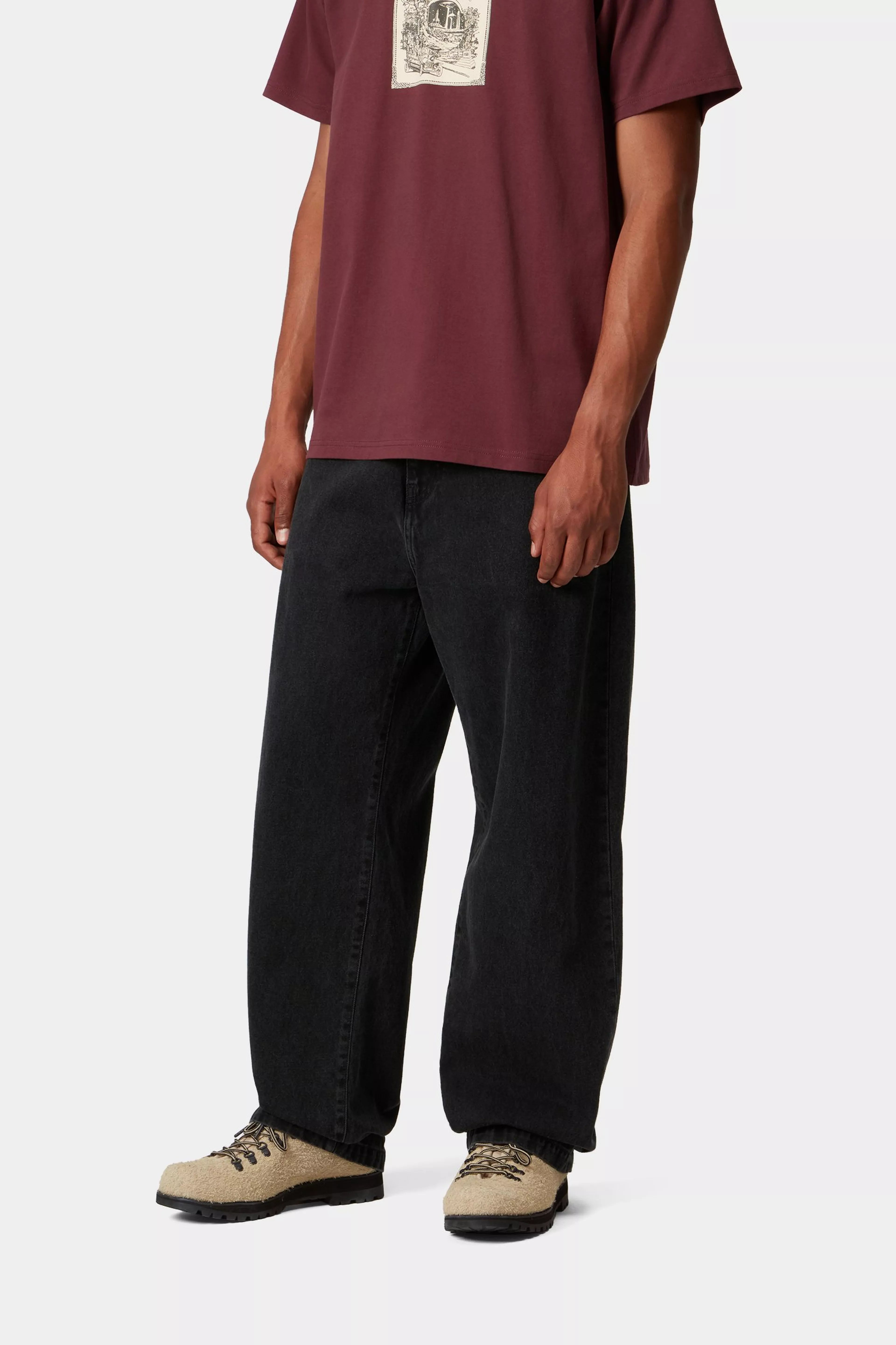 LANDON PANT - Black (stone washed)