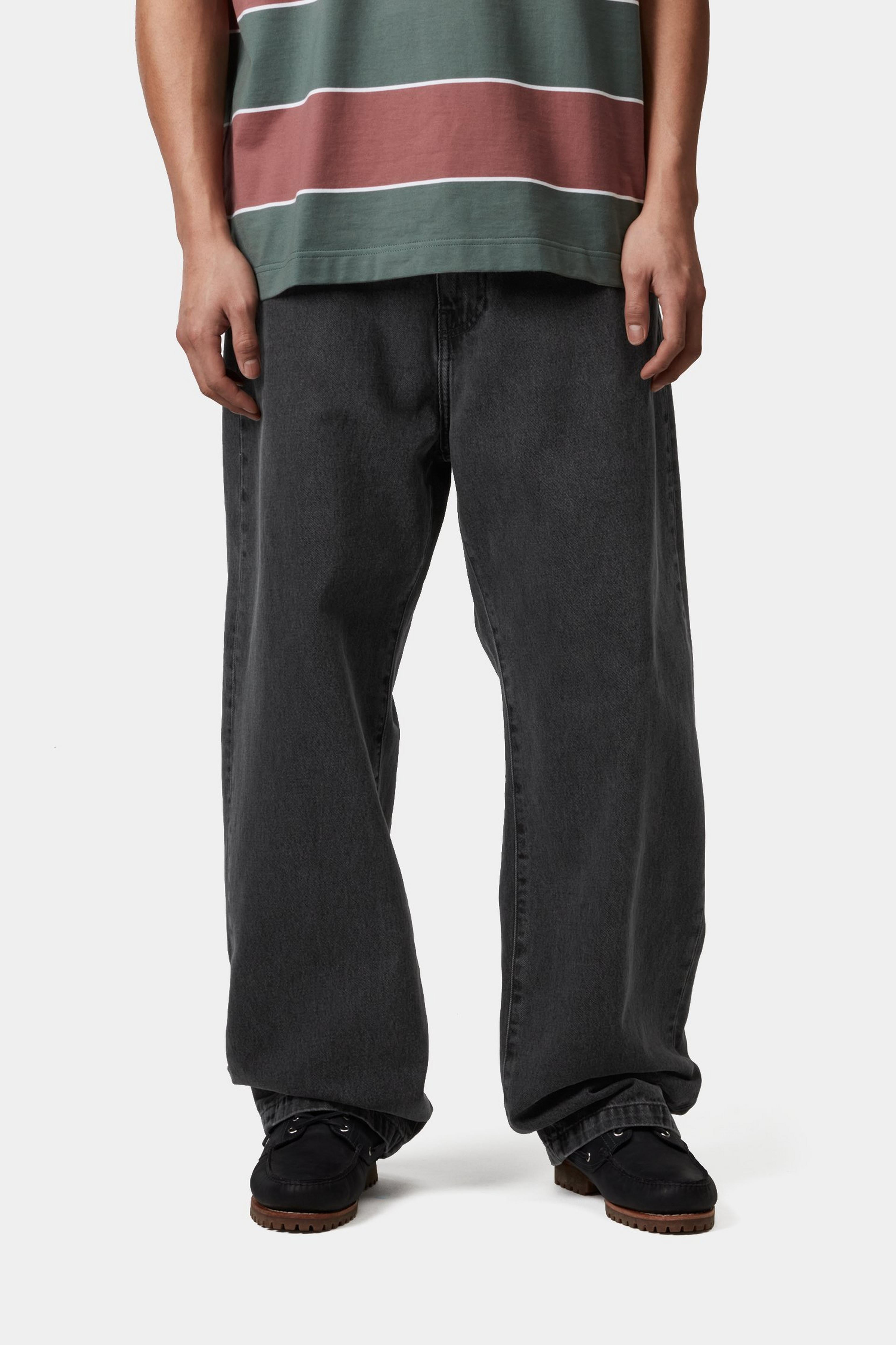 LANDON PANT - Black (heavy stone wash)
