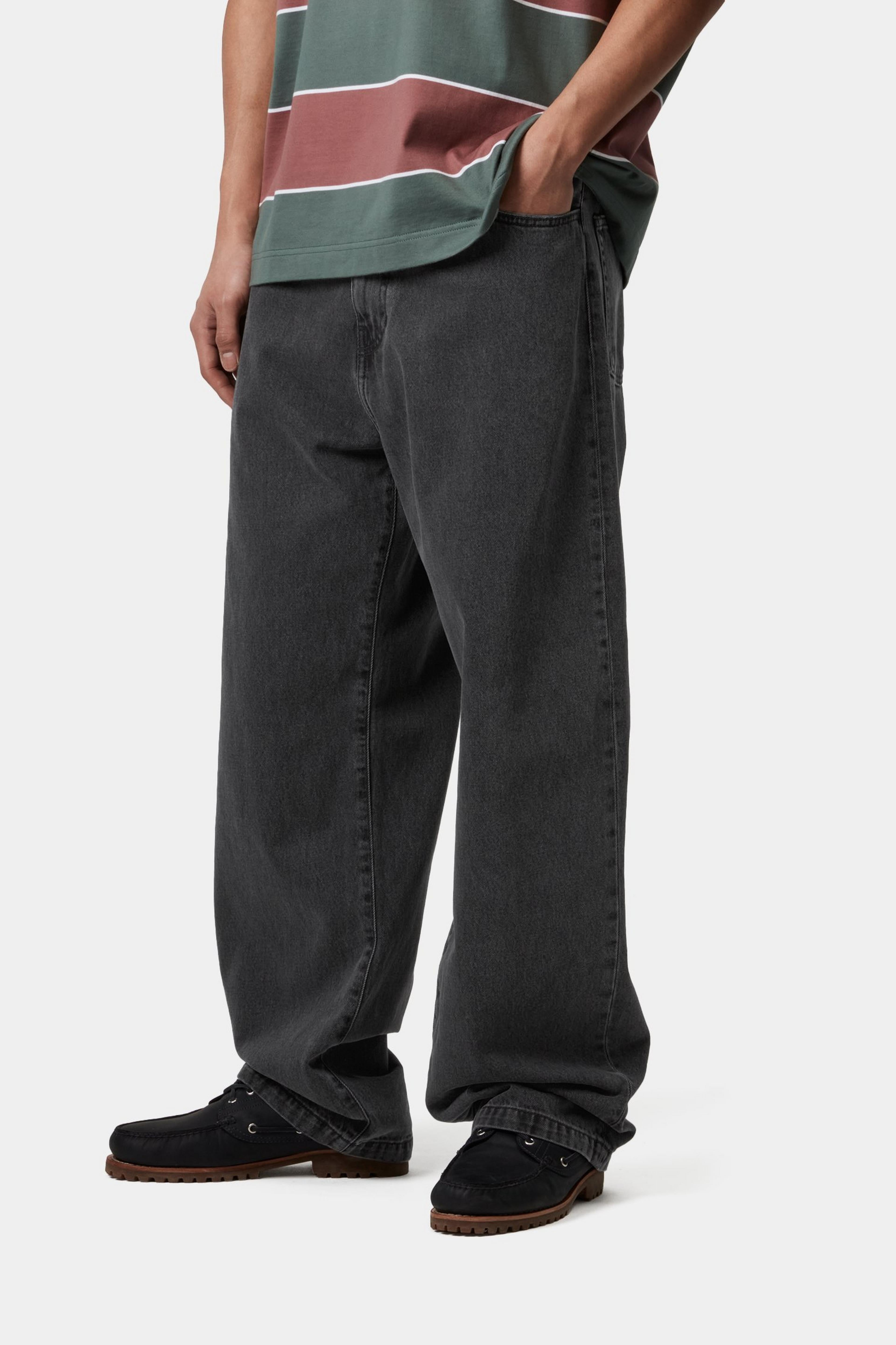 LANDON PANT - Black (heavy stone wash)