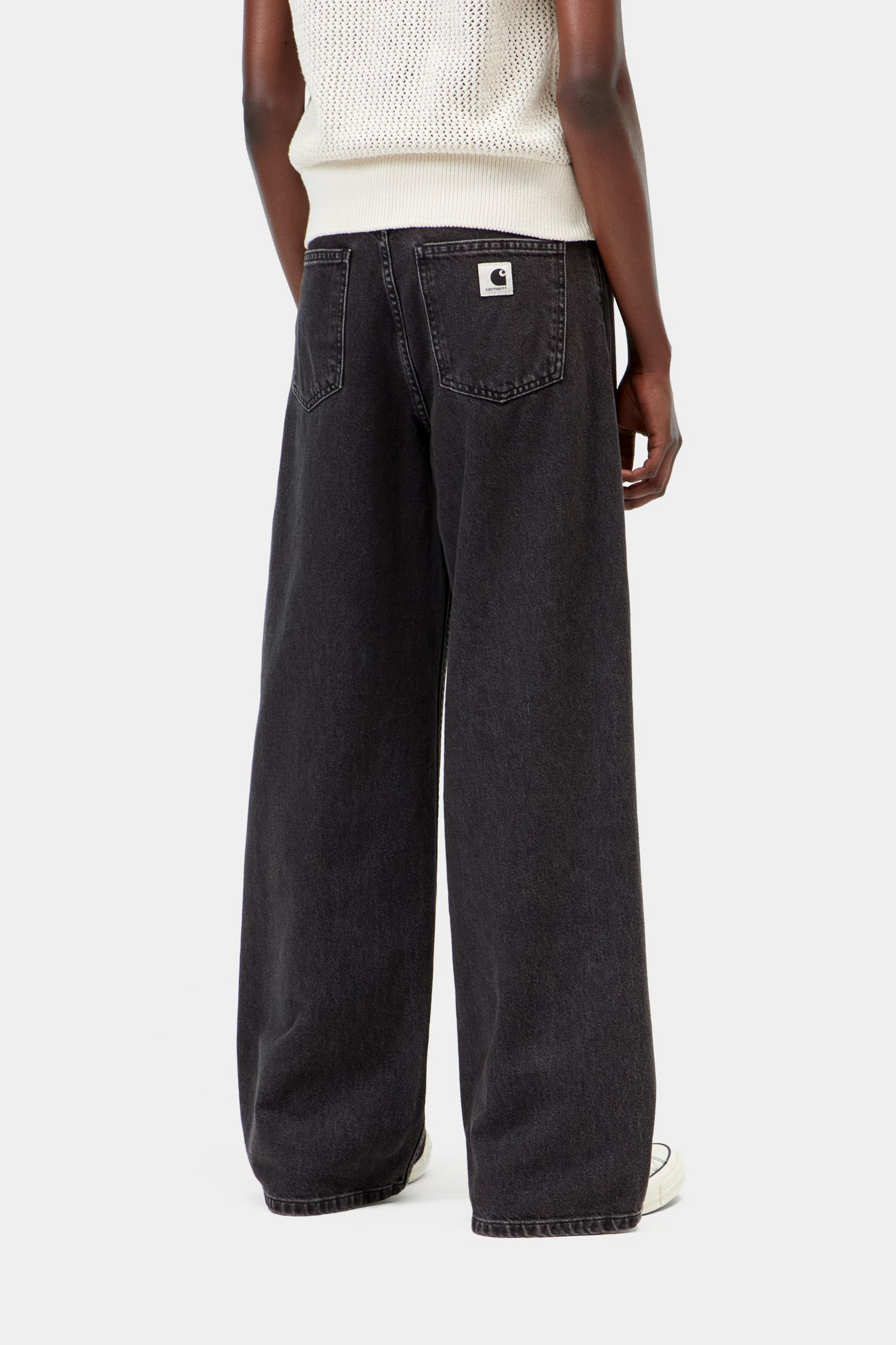 W' Jane Pant - Black, Heavy stone wash