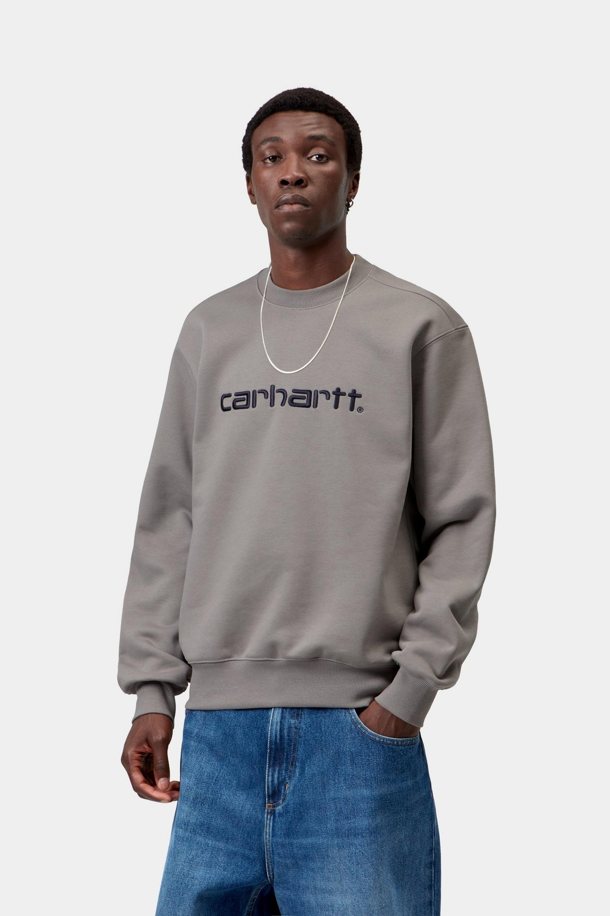Carhartt Sweat - Shady Grey / Dark Navy