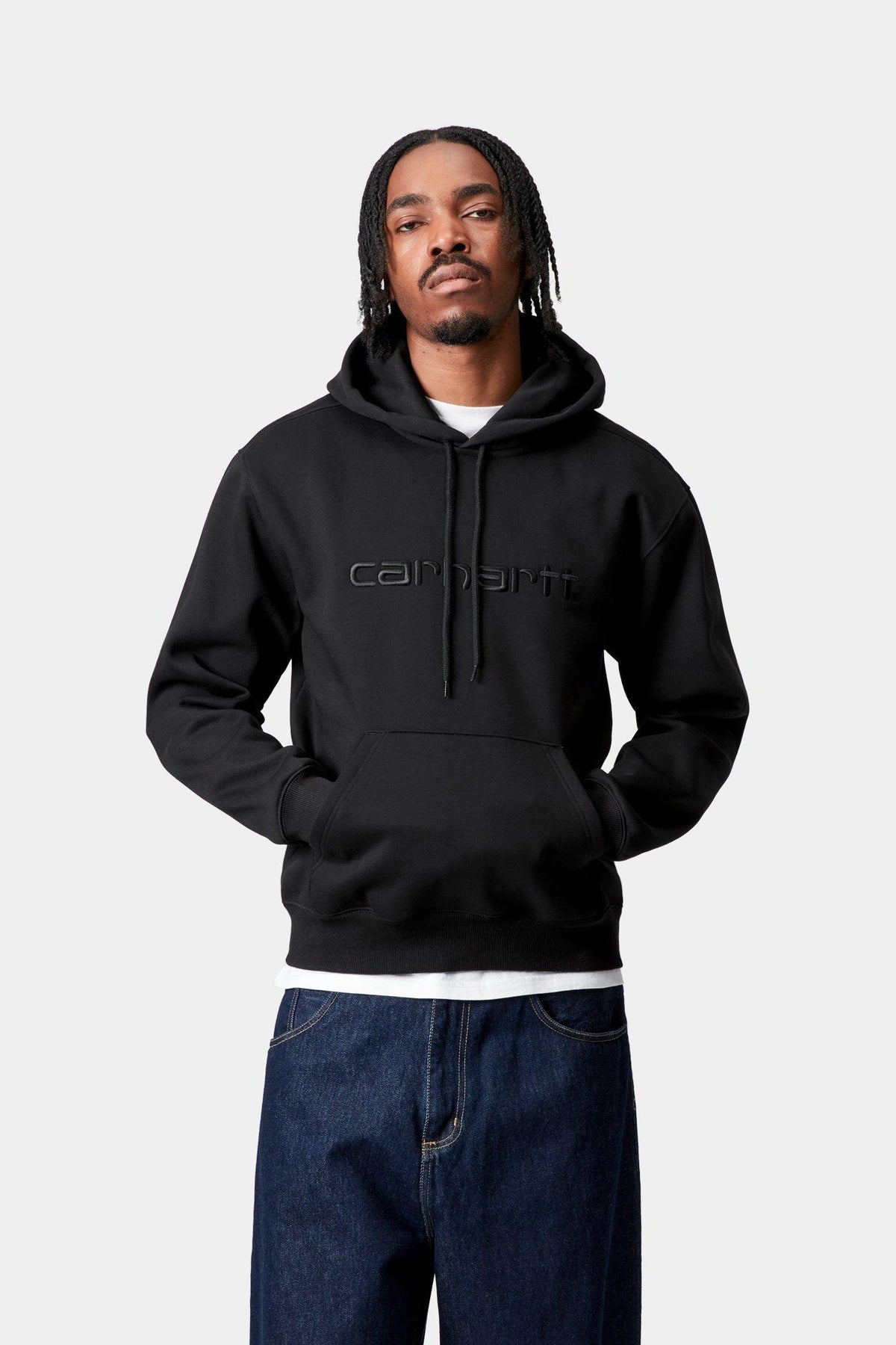 Hooded Carhartt Sweatshirt - Black / Black
