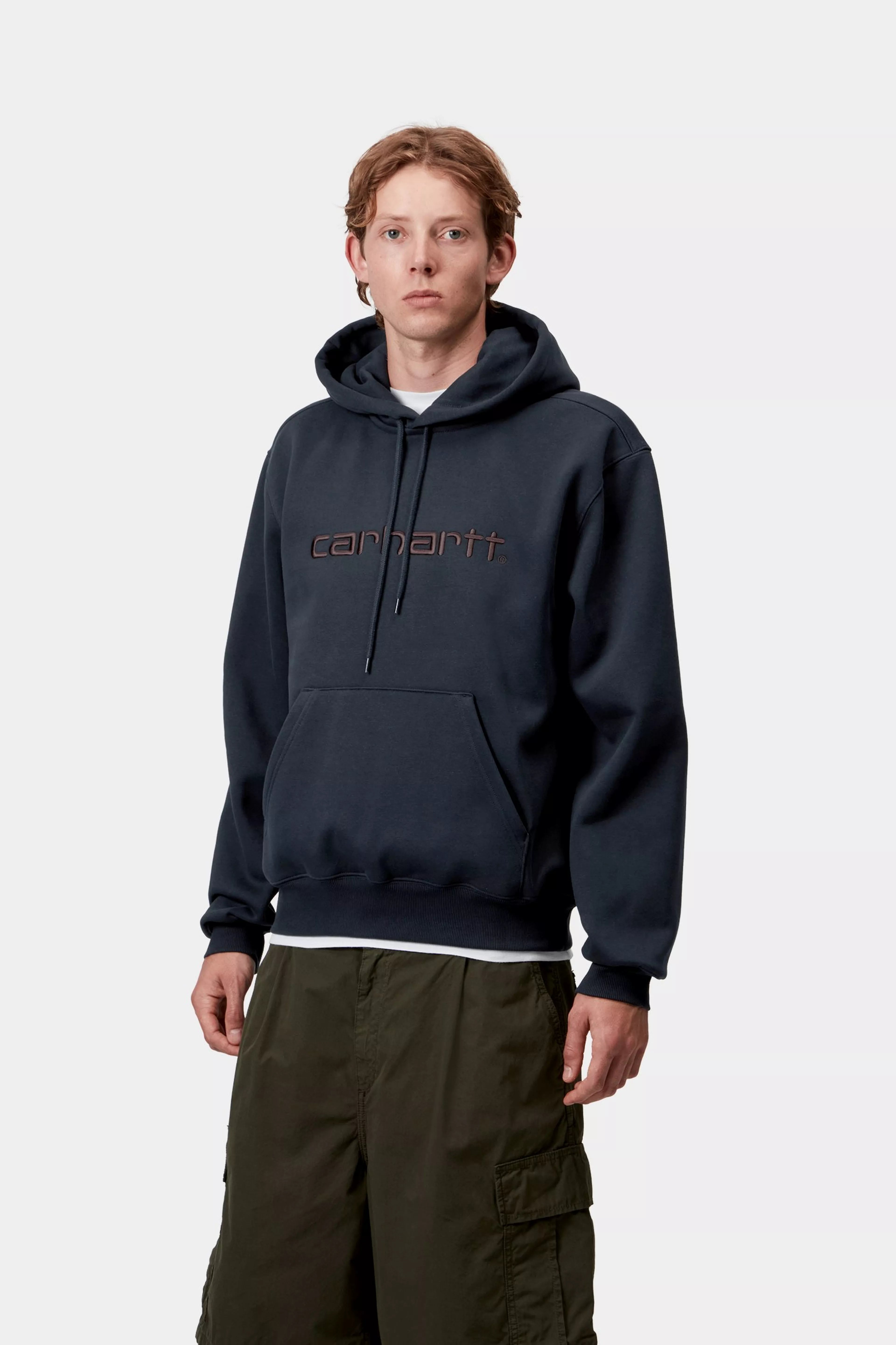 HOODED CARHARTT SWEAT - Deep Night / Palisander