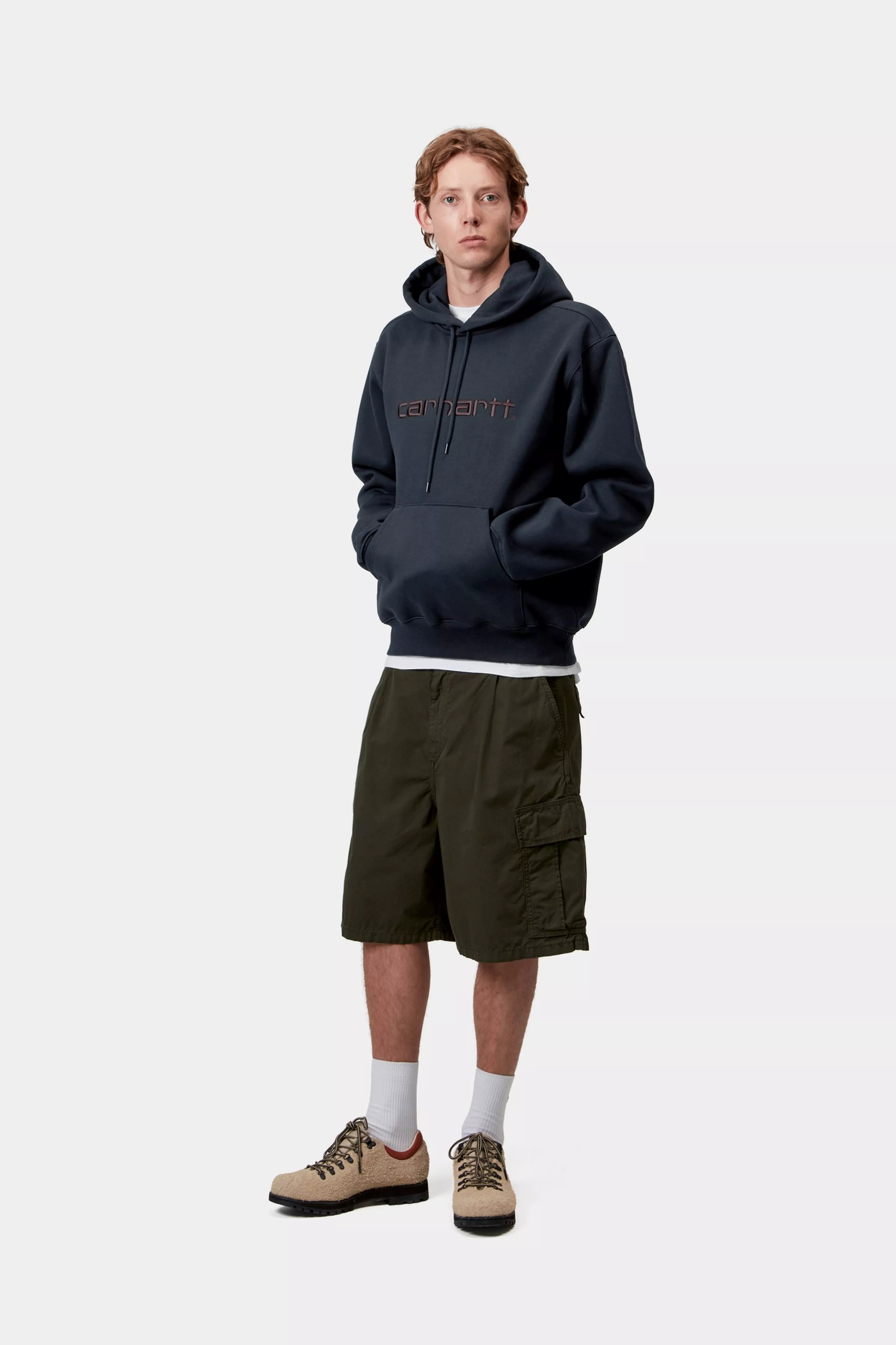 HOODED CARHARTT SWEAT - Deep Night / Palisander
