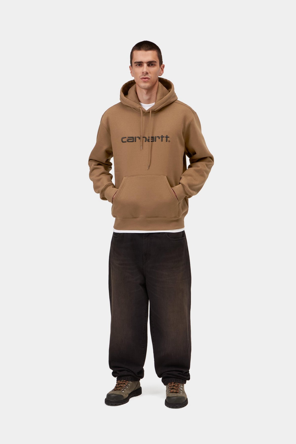 Hooded Carhartt Sweat - WIP H Brown / Black