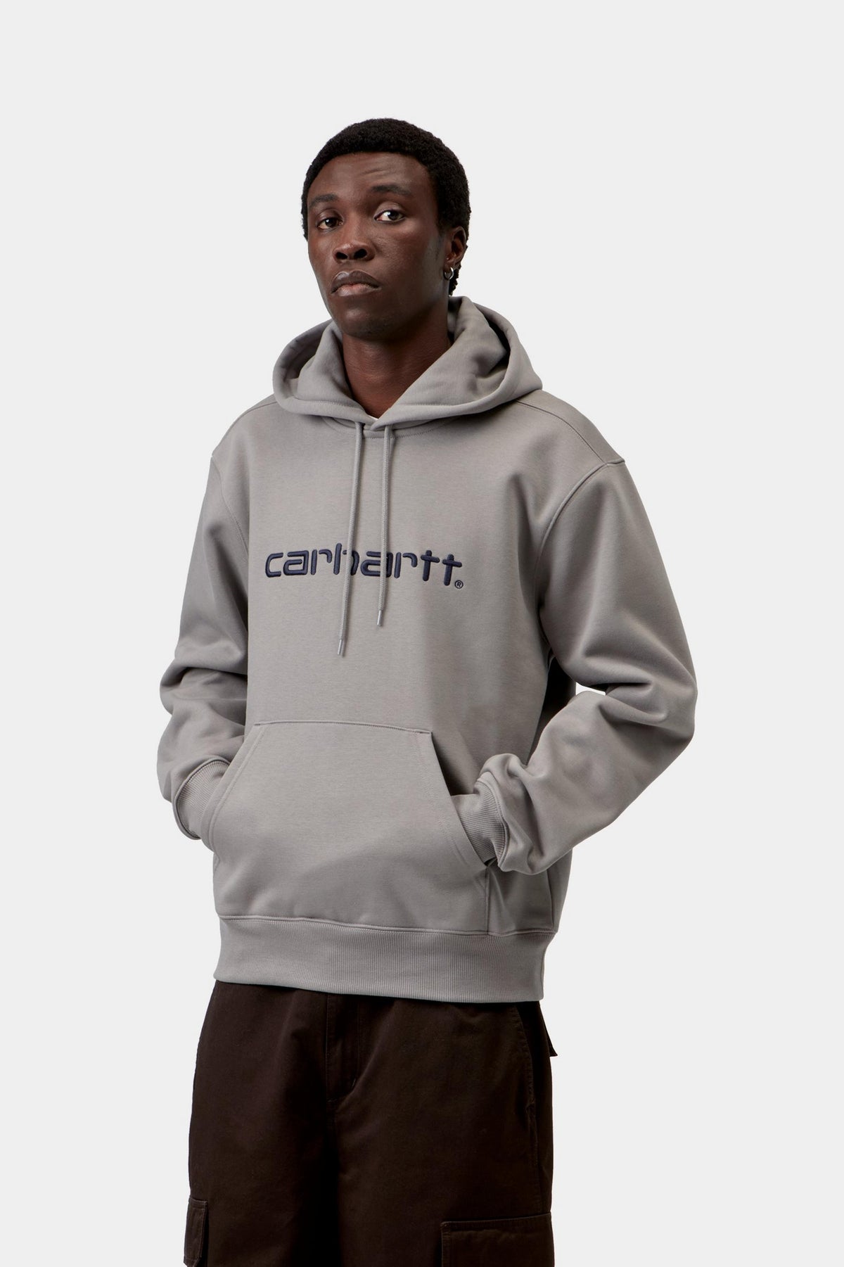 Hooded Carhartt Sweat - Shady Grey / Dark Navy