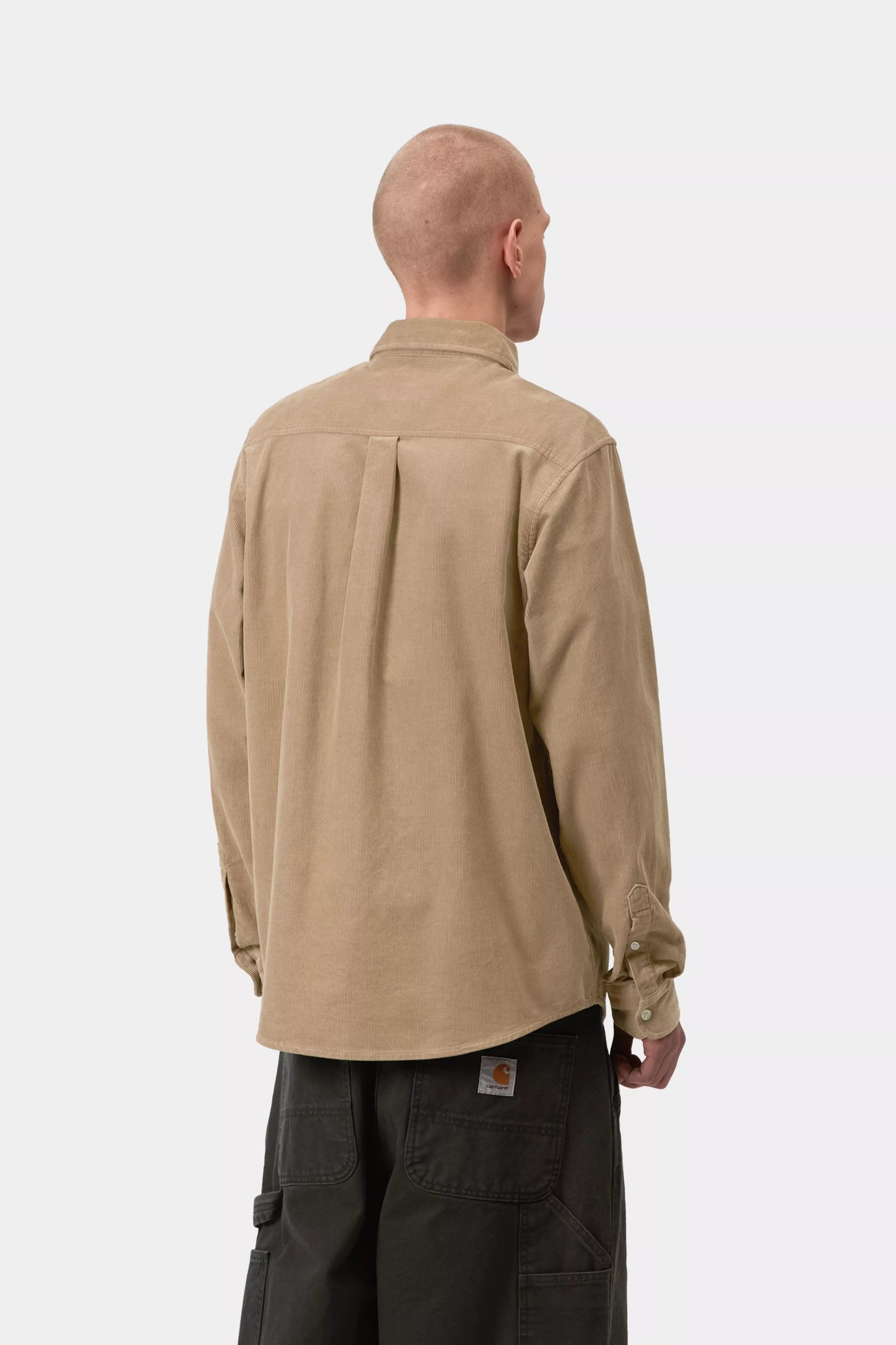 L/S Madison Fine Cord Shirt - Iroko / Wax