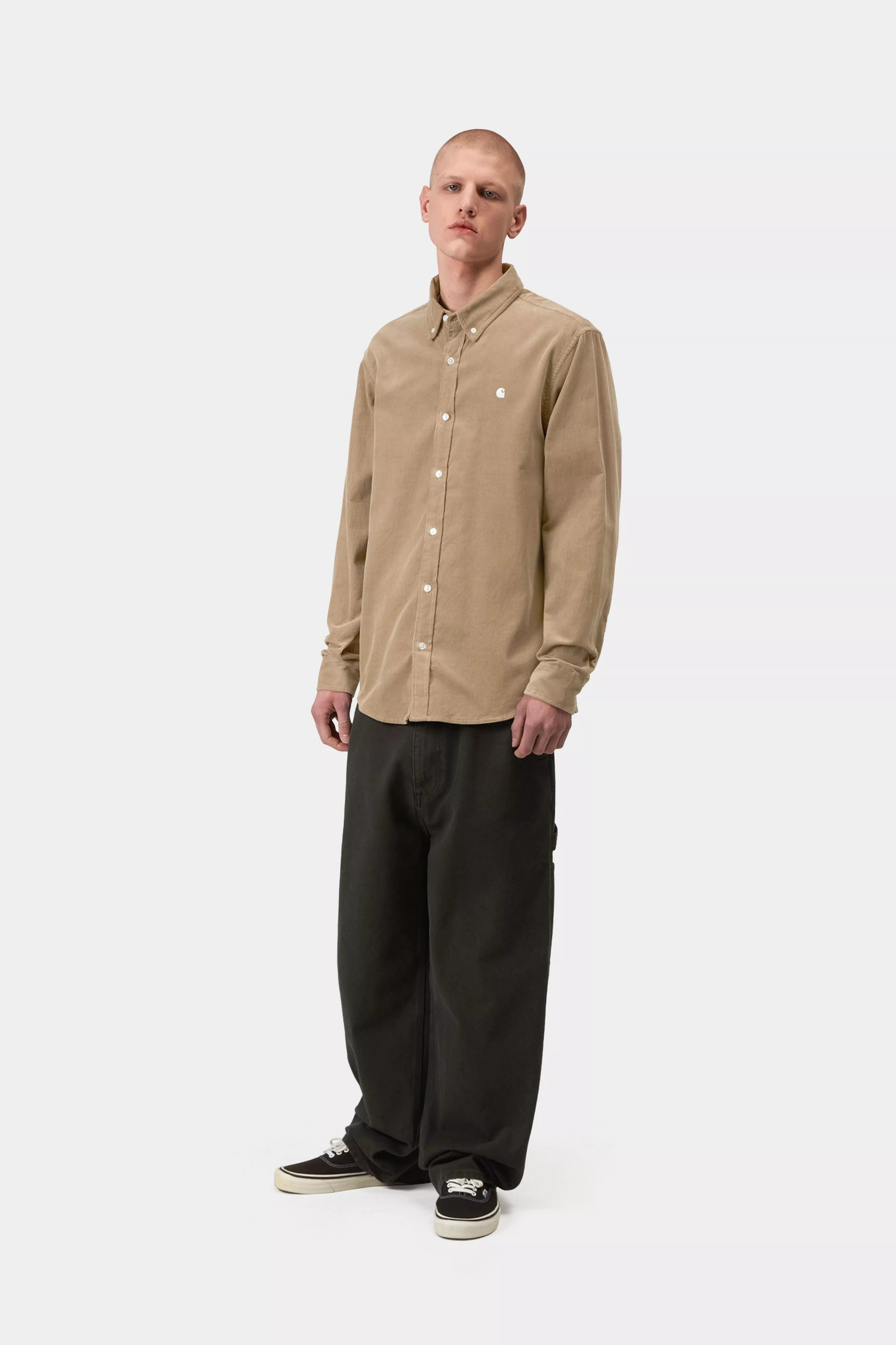 L/S Madison Fine Cord Shirt - Iroko / Wax