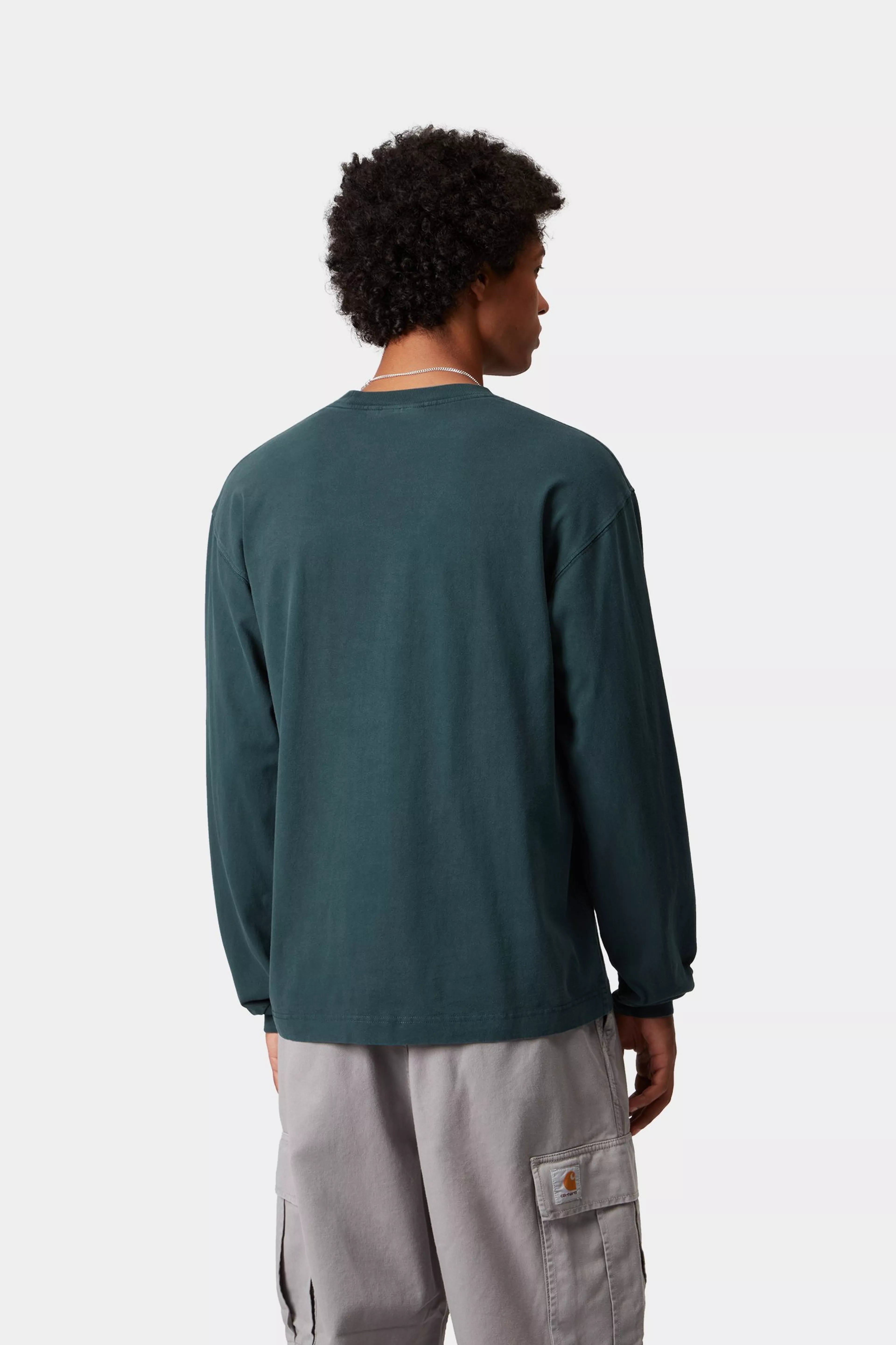 L/S VISTA T-SHIRT - Deep Lagoon (garment dyed)