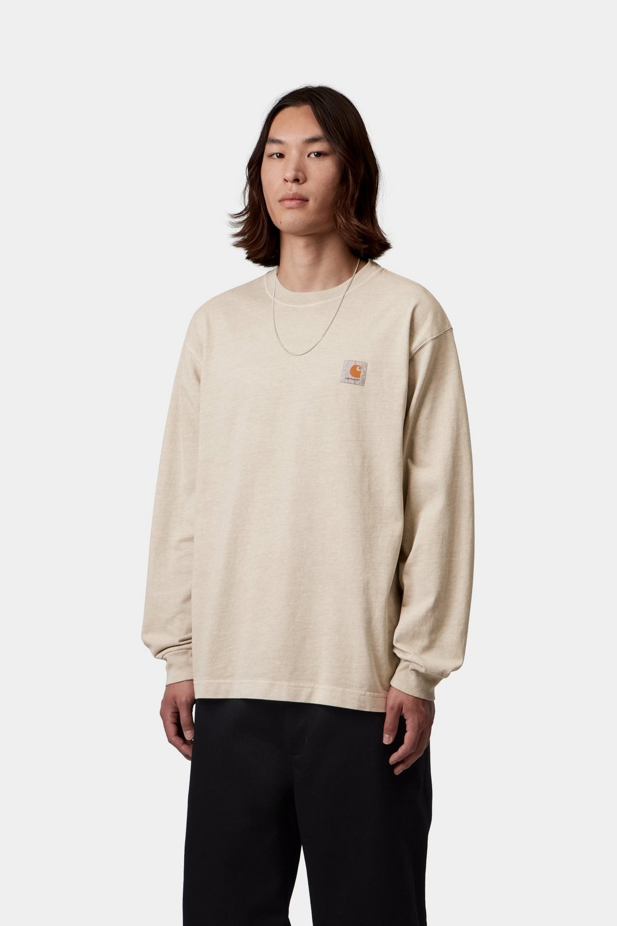 L/S Vista T-Shirt - Fleur De Sel, Garment dyed