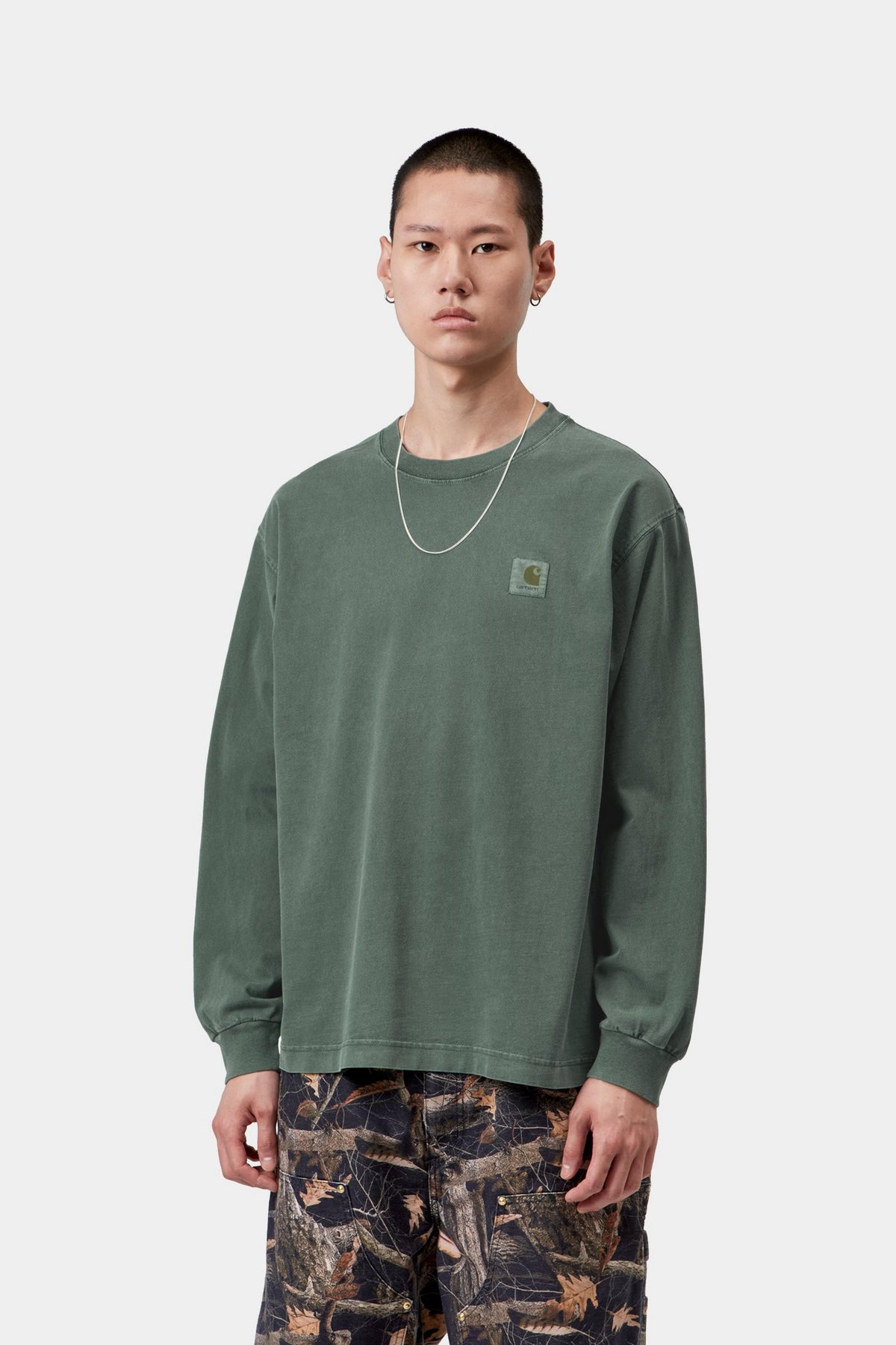 L/S Vista T-Shirt - Dark Scarab, Garment dyed