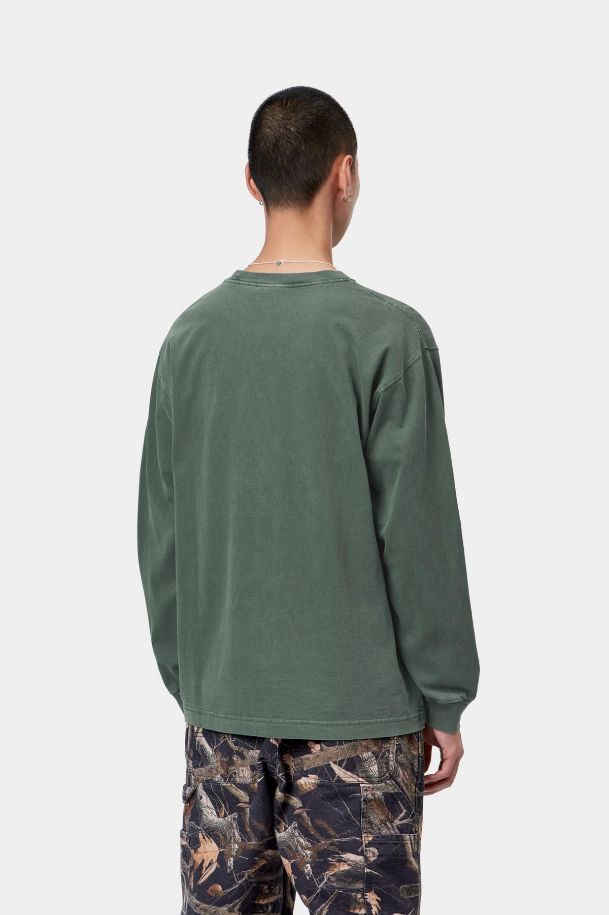 L/S Vista T-Shirt - Dark Scarab, Garment dyed