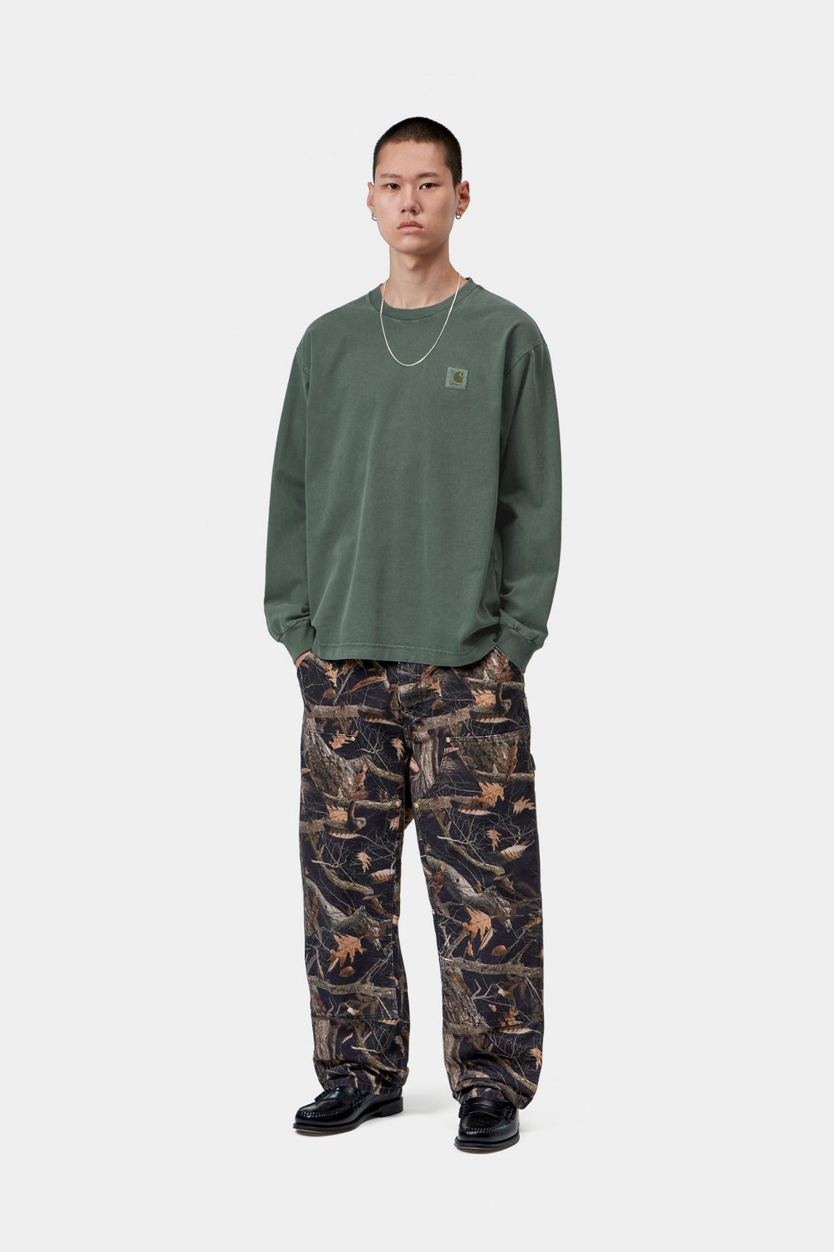 L/S Vista T-Shirt - Dark Scarab, Garment dyed