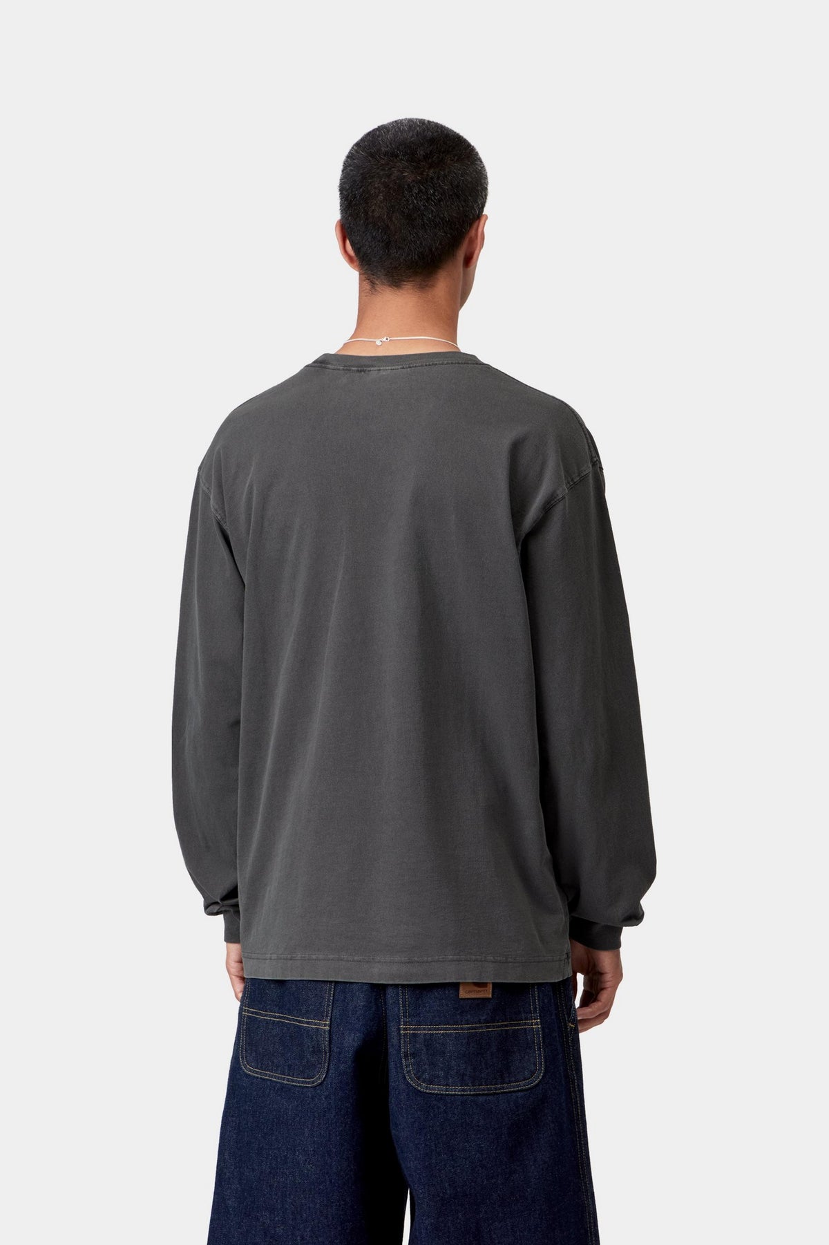 L/S Vista T-Shirt - Black, Garment dyed