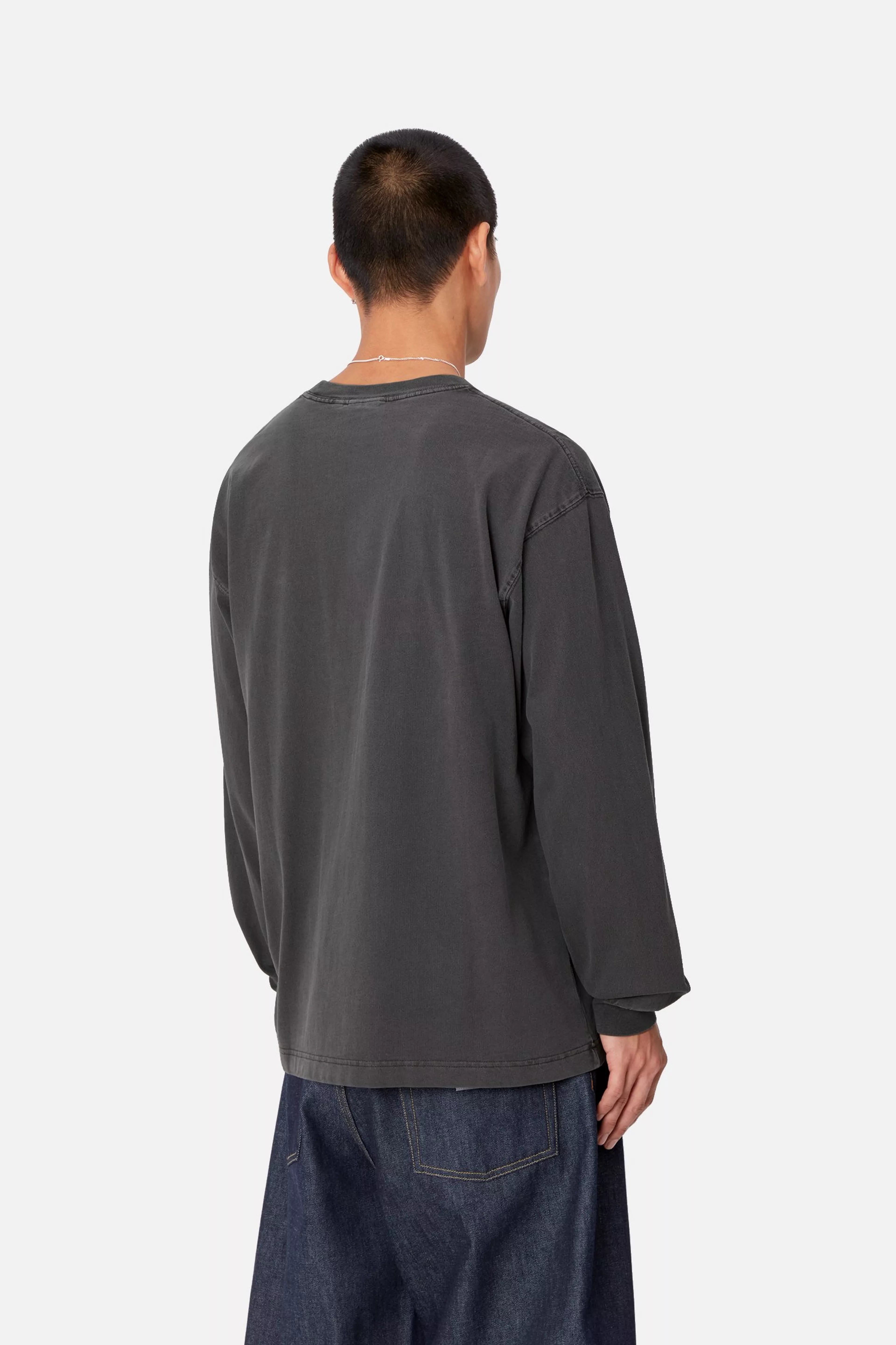 L/S VISTA T-SHIRT - Black (garment dyed)