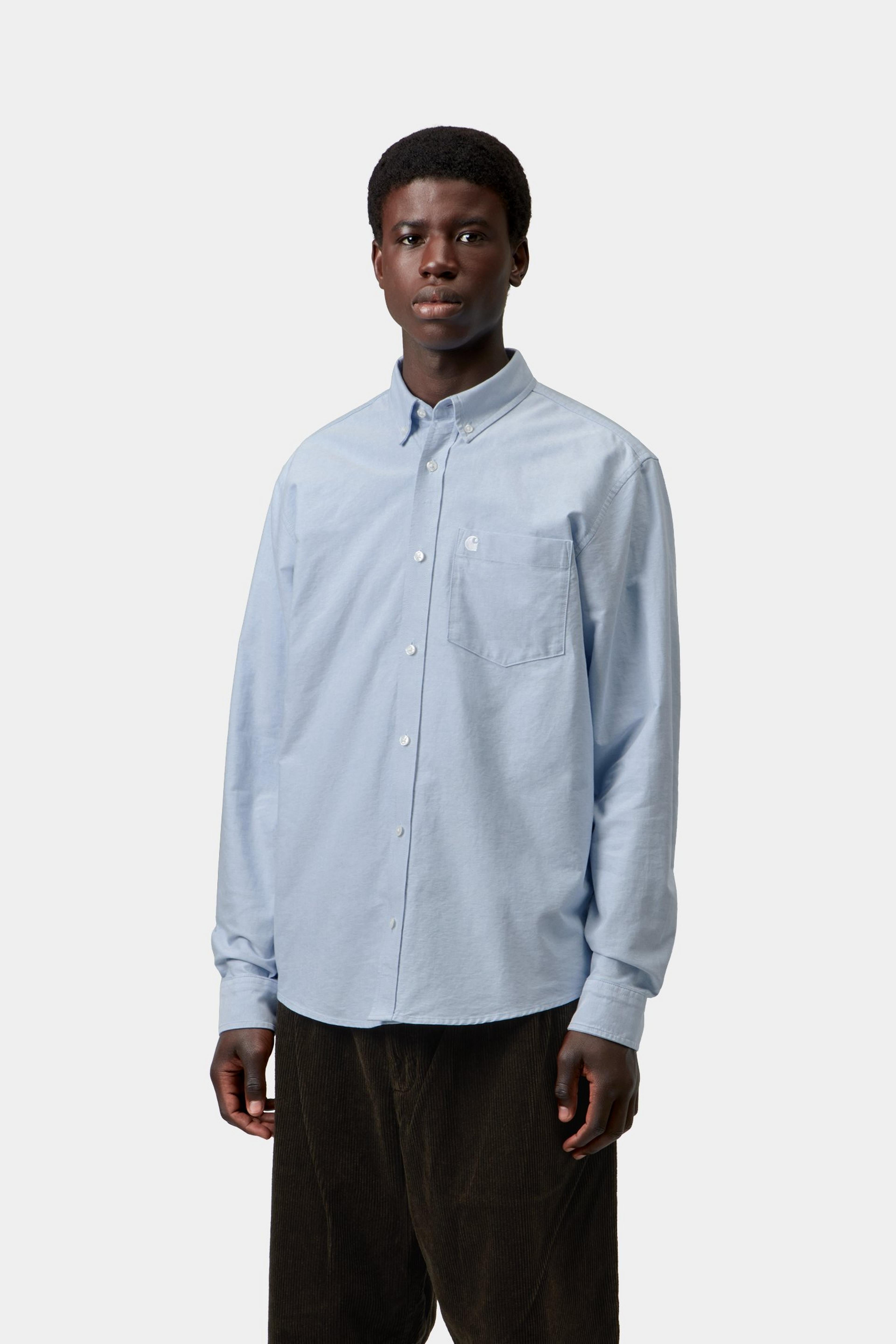 L/S C-Logo Shirt - Bleach / White