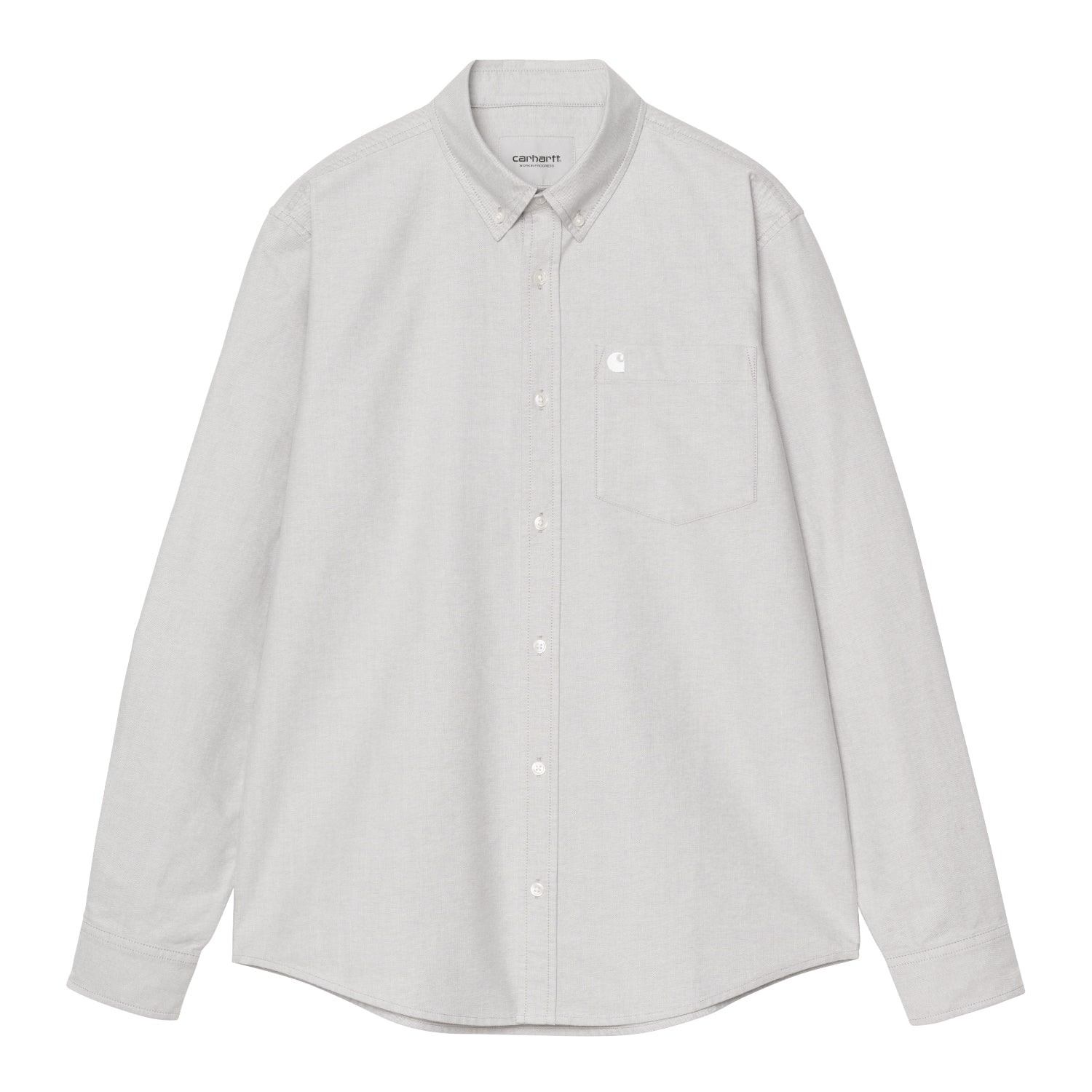 L/S C-Logo Shirt - Shady Grey / White