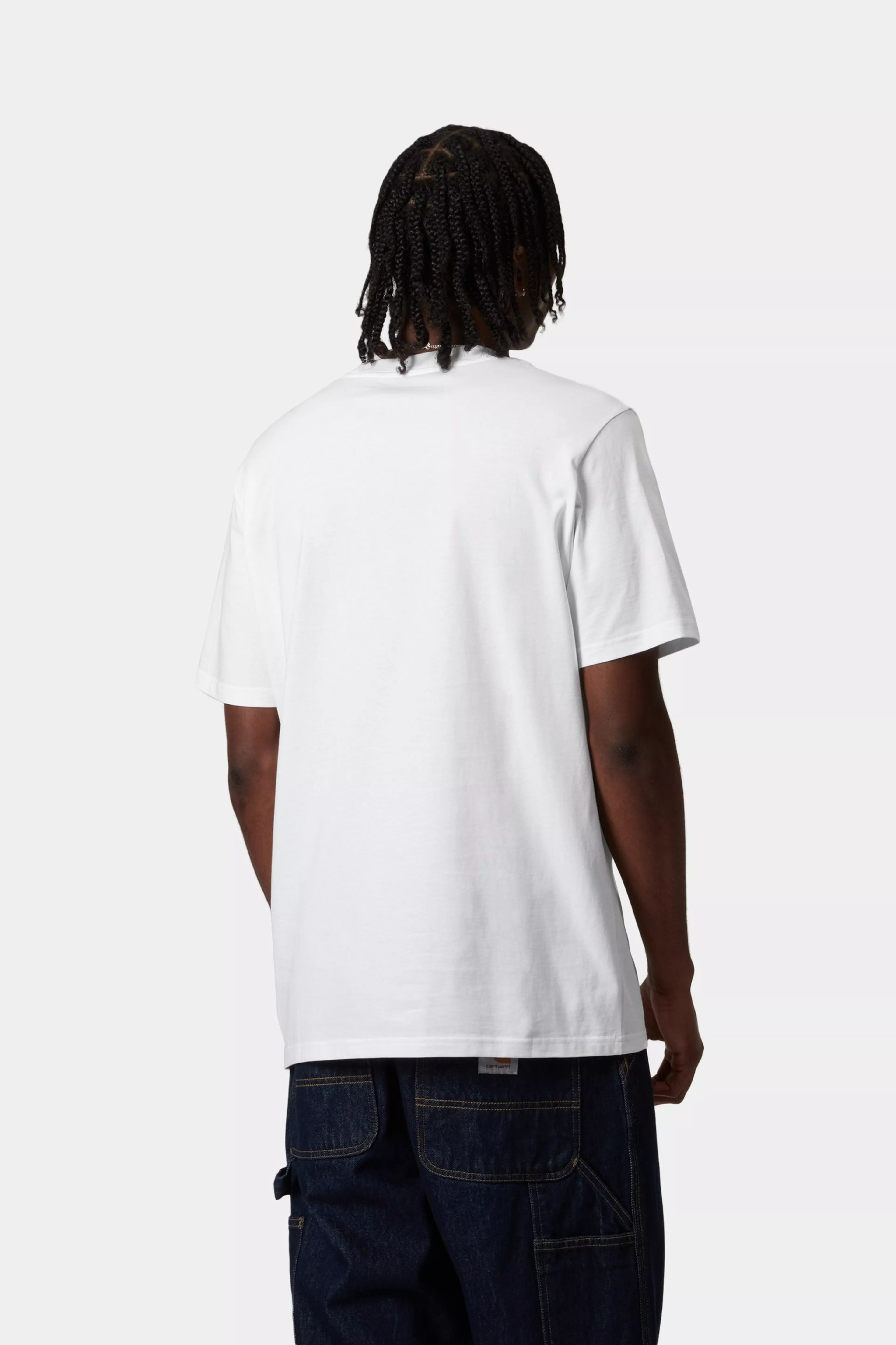 S/S Script T-Shirt - White / Black